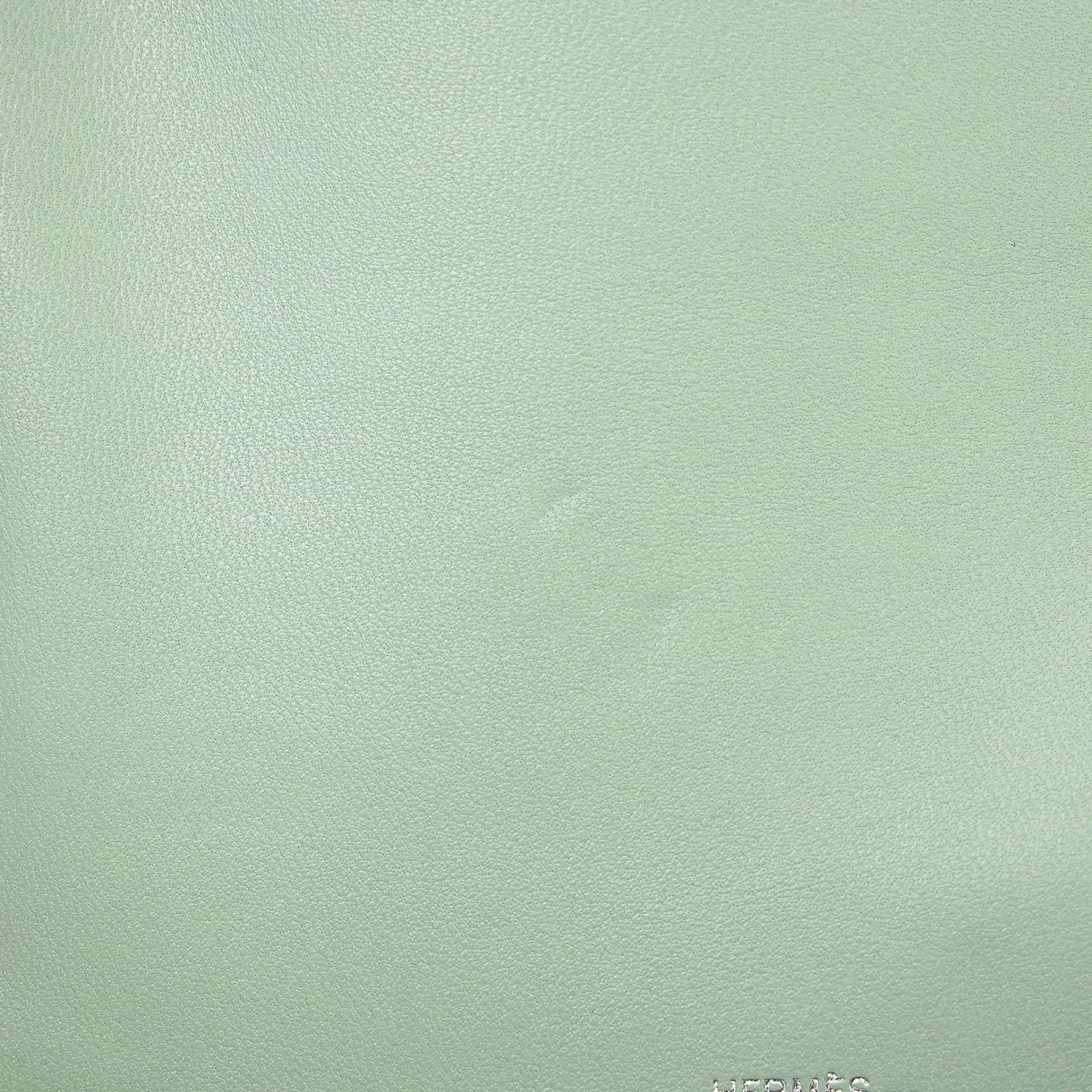 Unused ( Rank NS ) HERMÈS Roulis Mini Vert d’Eau (6U) Matte Alligator Palladium hardware U (2022) - 14