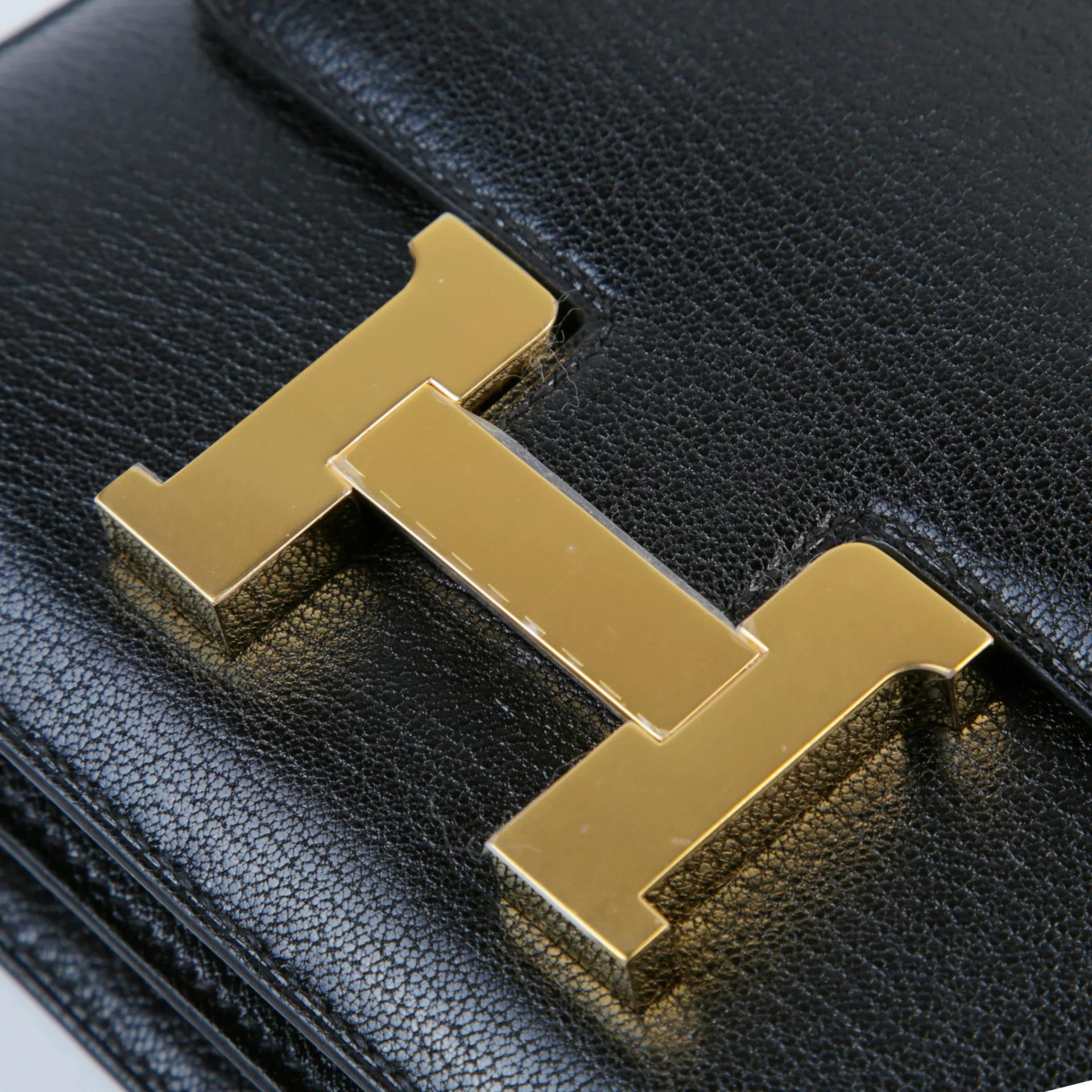 ランク NS 未使用品 HERMÈS エルメス コンスタンス ミニ 19 ミラー ブラック (89) シェーブルシャムキラ ゴールド金具 G刻印 (2026) - 8
