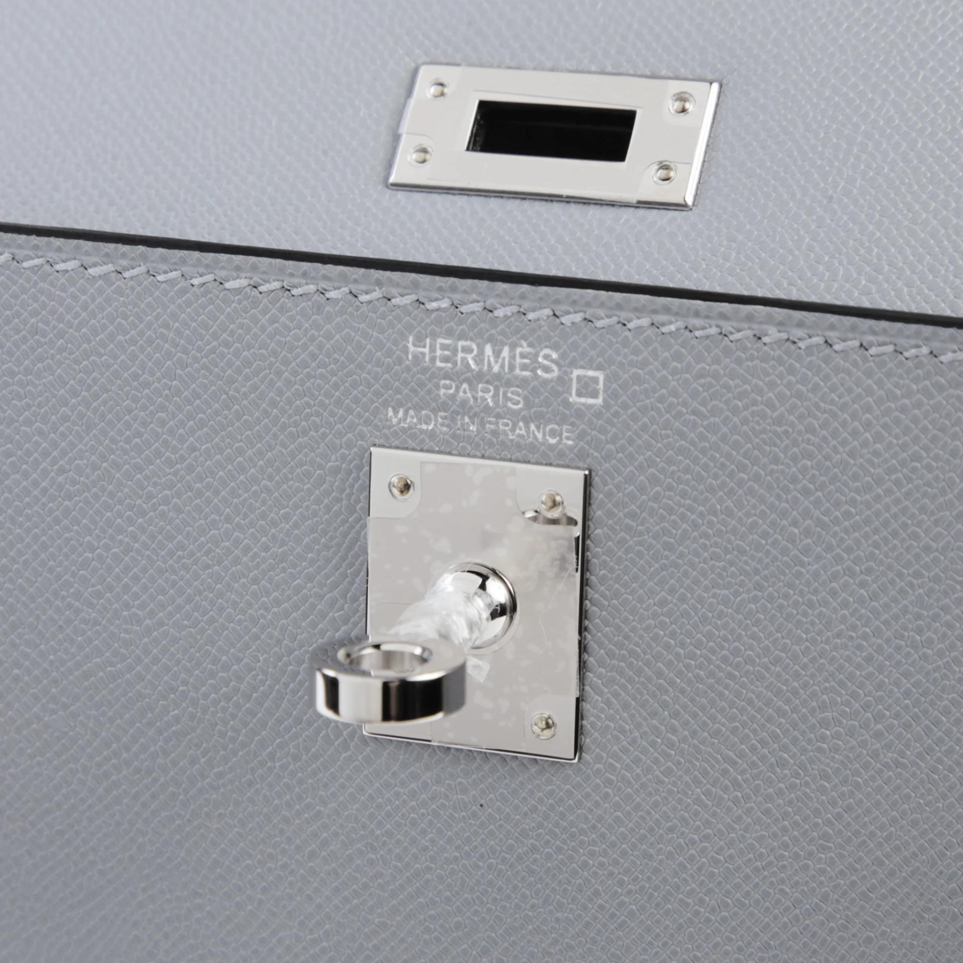ランク NS 未使用品 HERMÈS エルメス ケリー25 セリエ タッチ グリパンタン (P0) グラファイト (88) マダム クロコダイル アリゲーター シルバー金具 K刻印 (2025) - 9