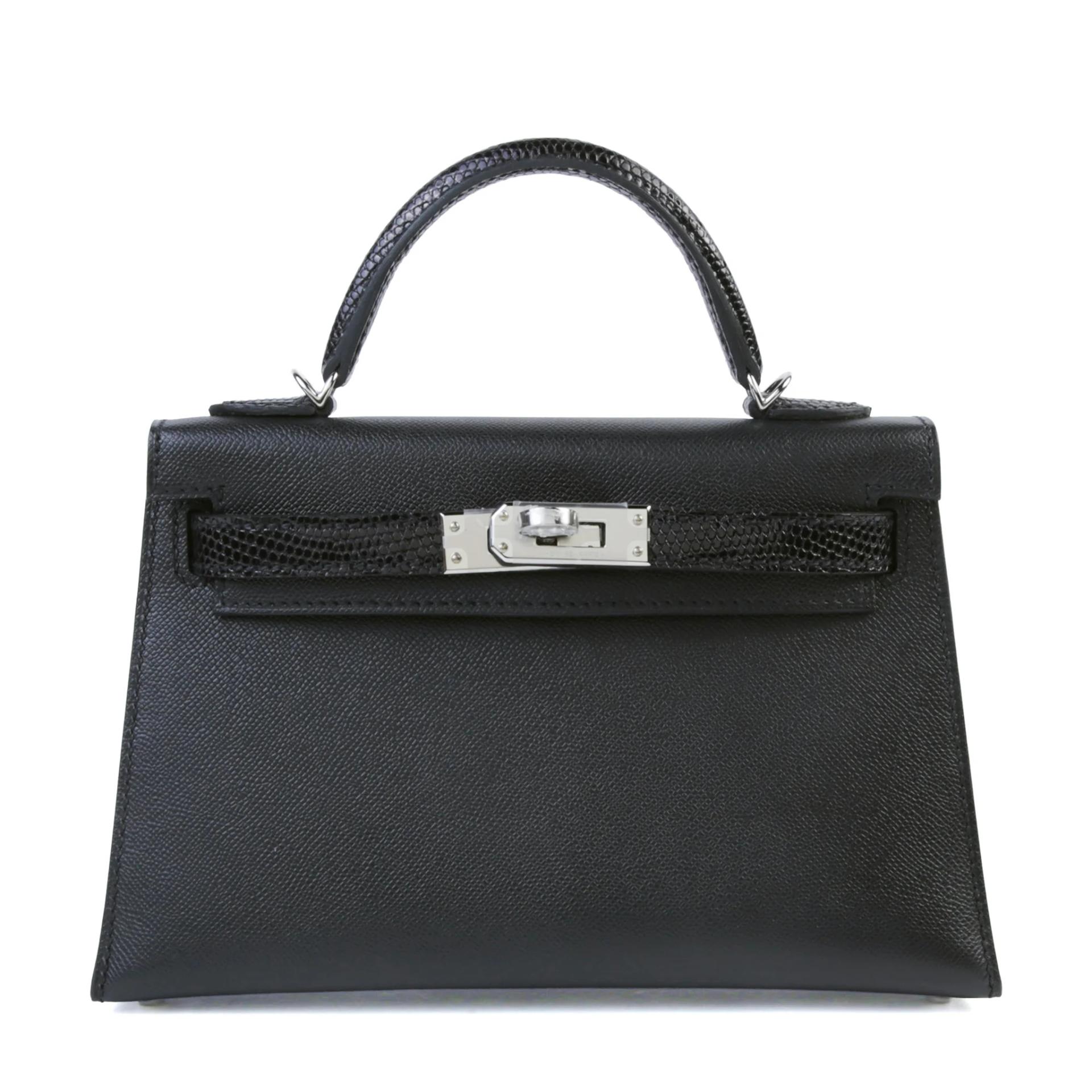 ランク NS 未使用品 HERMÈS エルメス ミニケリー2 タッチ ブラック (89) マダム リザード シルバー金具 W刻印 (2024) - 1
