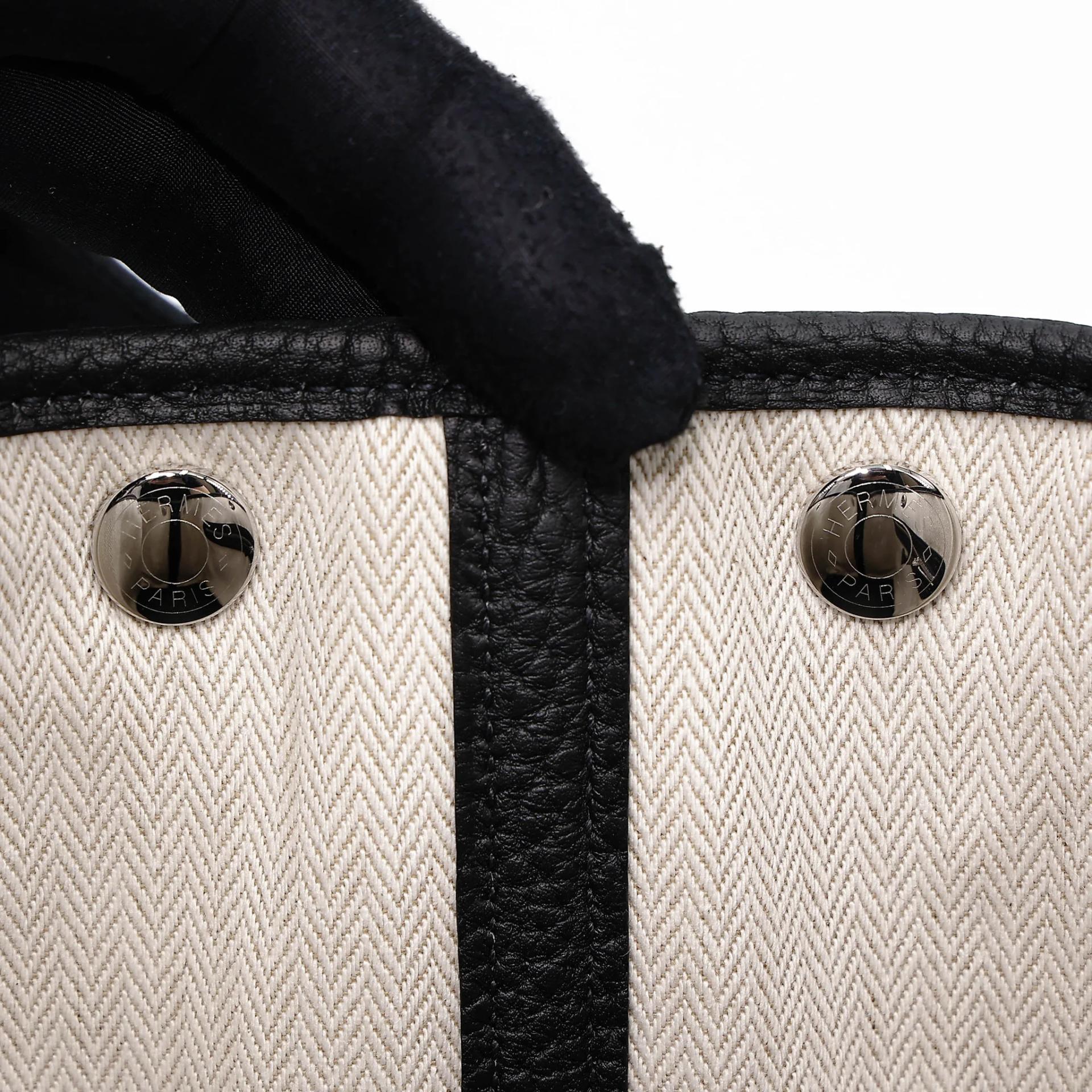 Brand New ( Rank N ) HERMÈS Garden Party TPM Noir (89) Negonda Palladium hardware G (2026) - 12