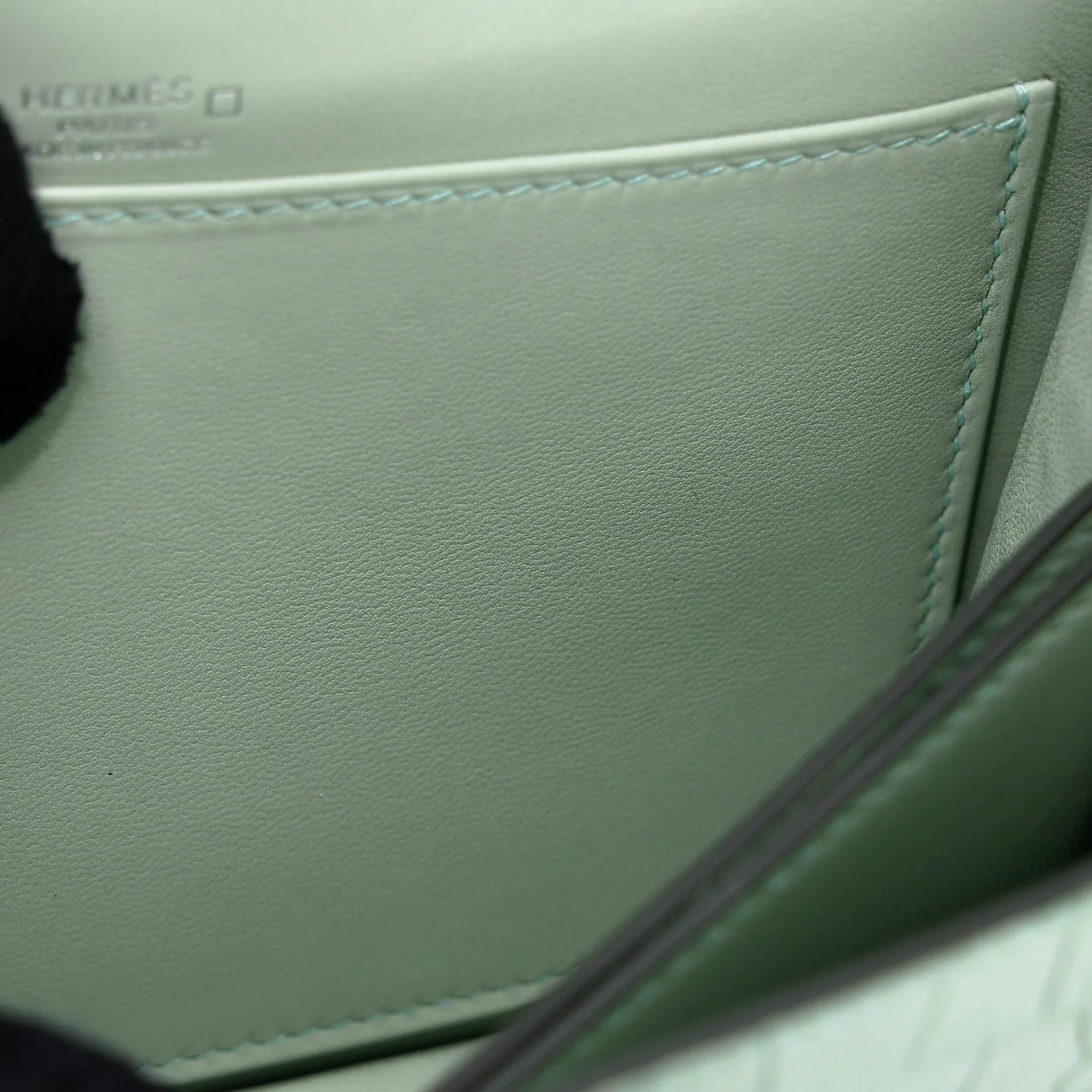 Unused ( Rank NS ) HERMÈS Roulis Mini Vert d’Eau (6U) Matte Alligator Palladium hardware U (2022) - 19