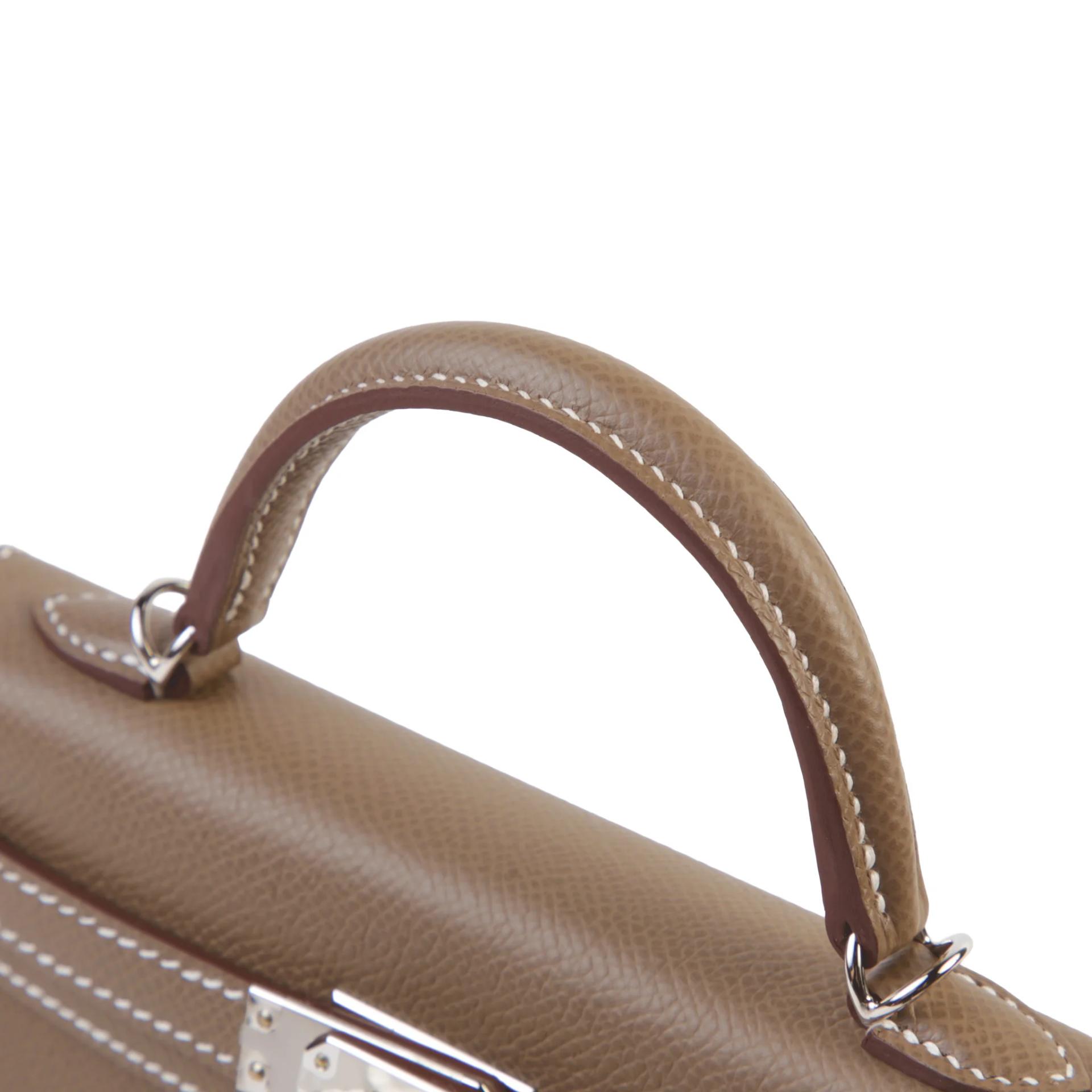 ランク N 新品 HERMÈS エルメス ミニケリー2 エトゥープ (18) エプソン シルバー金具 G刻印 (2026) - 3