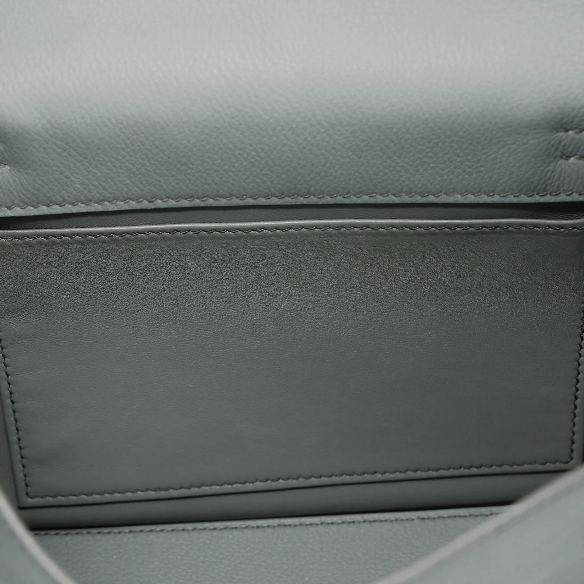 Very Good ( Rank A) HERMÈS Kelly Danse Vert Amande (63) Evercolor Gold hardware D (2019) - 24