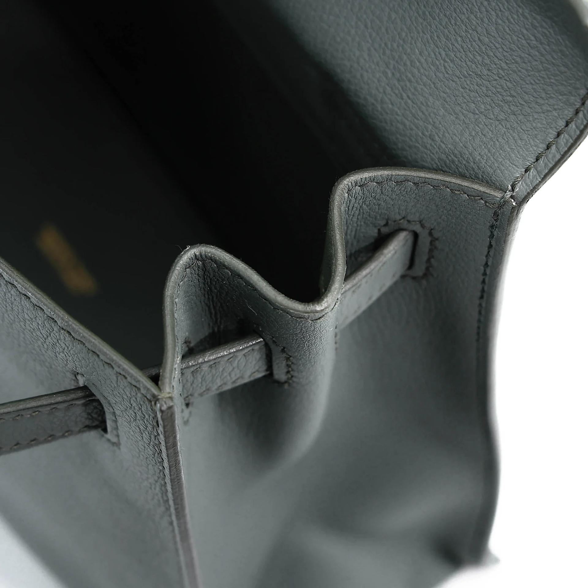 Very Good ( Rank A) HERMÈS Kelly Danse Vert Amande (63) Evercolor Gold hardware D (2019) - 20