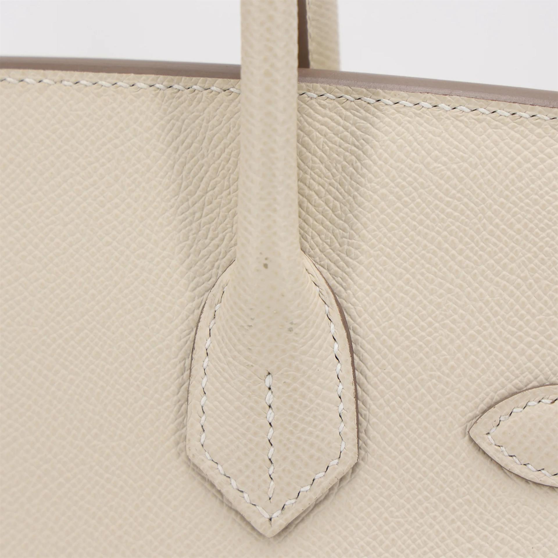 Very Good ( Rank A) HERMÈS Birkin 30 Craie (10) Epsom Gold hardware B (2023) - 19