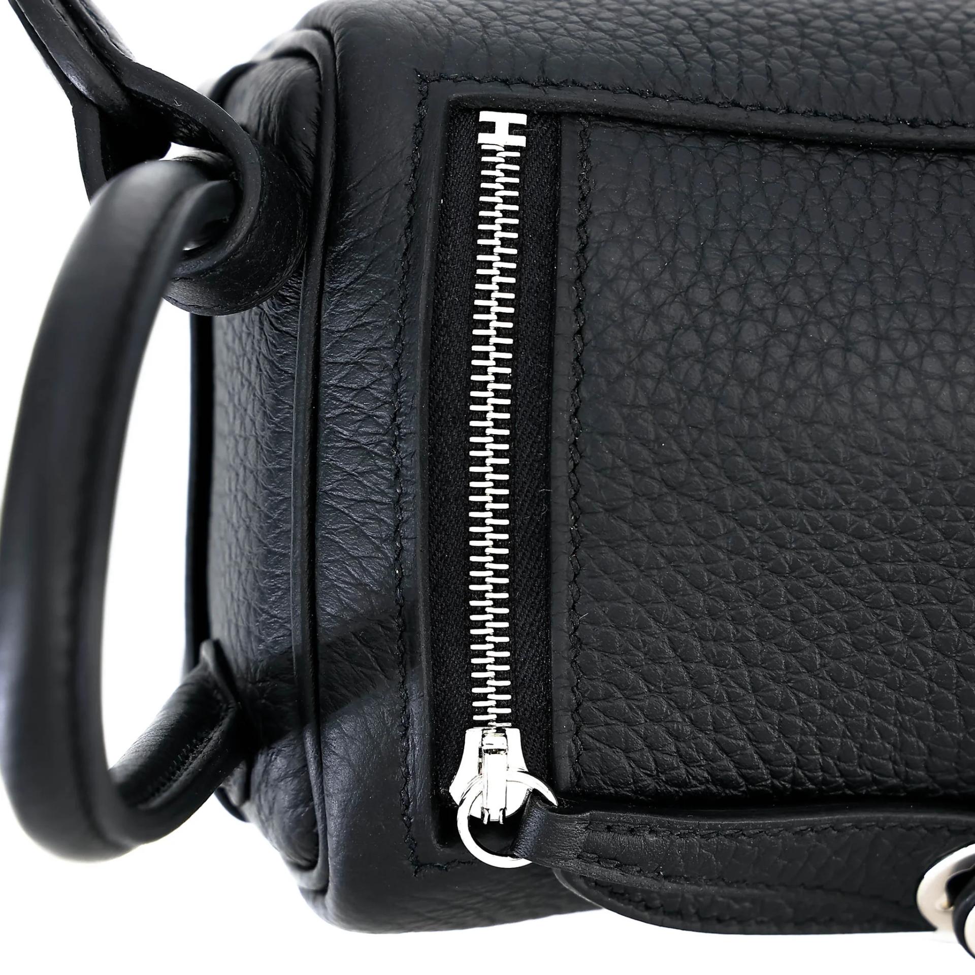 Brand New ( Rank N ) HERMÈS Mini Lindy II Noir (89) Clemence Palladium hardware G (2026) - 9