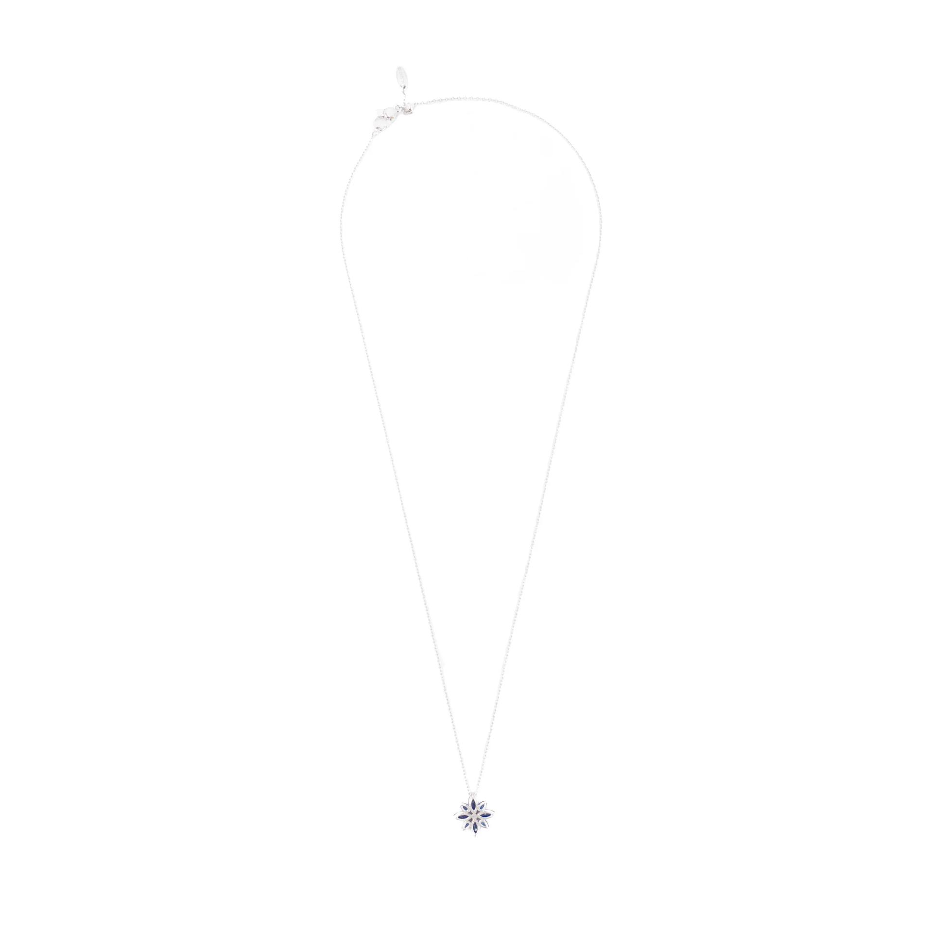 Brand New ( Rank N ) Mira MIRA Lumiere Star Necklace Blue 18K White Gold - 2