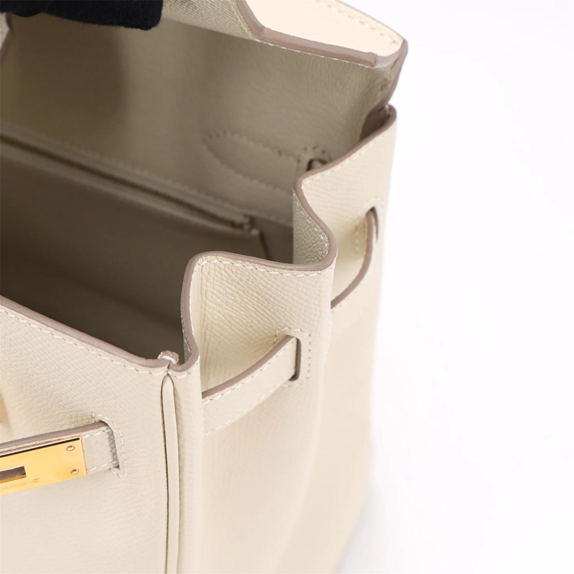 Very Good ( Rank A) HERMÈS Birkin 30 Craie (10) Epsom Gold hardware B (2023) - 15