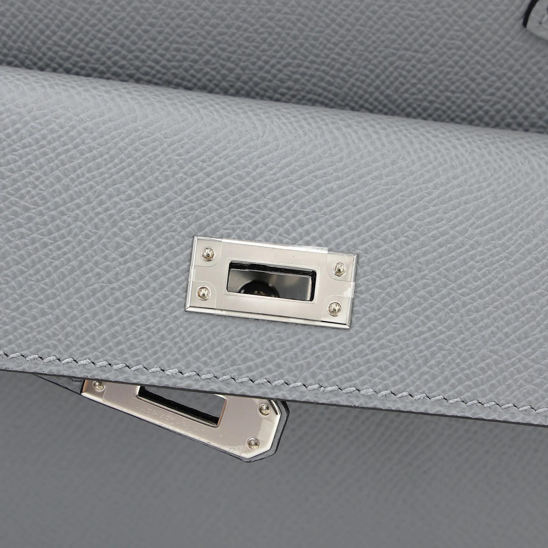 ランク SA HERMÈS エルメス 限定品 ケリー20 無秩序 グリパンタン (P0) エプソン シルバー金具 K刻印 (2025) - 12