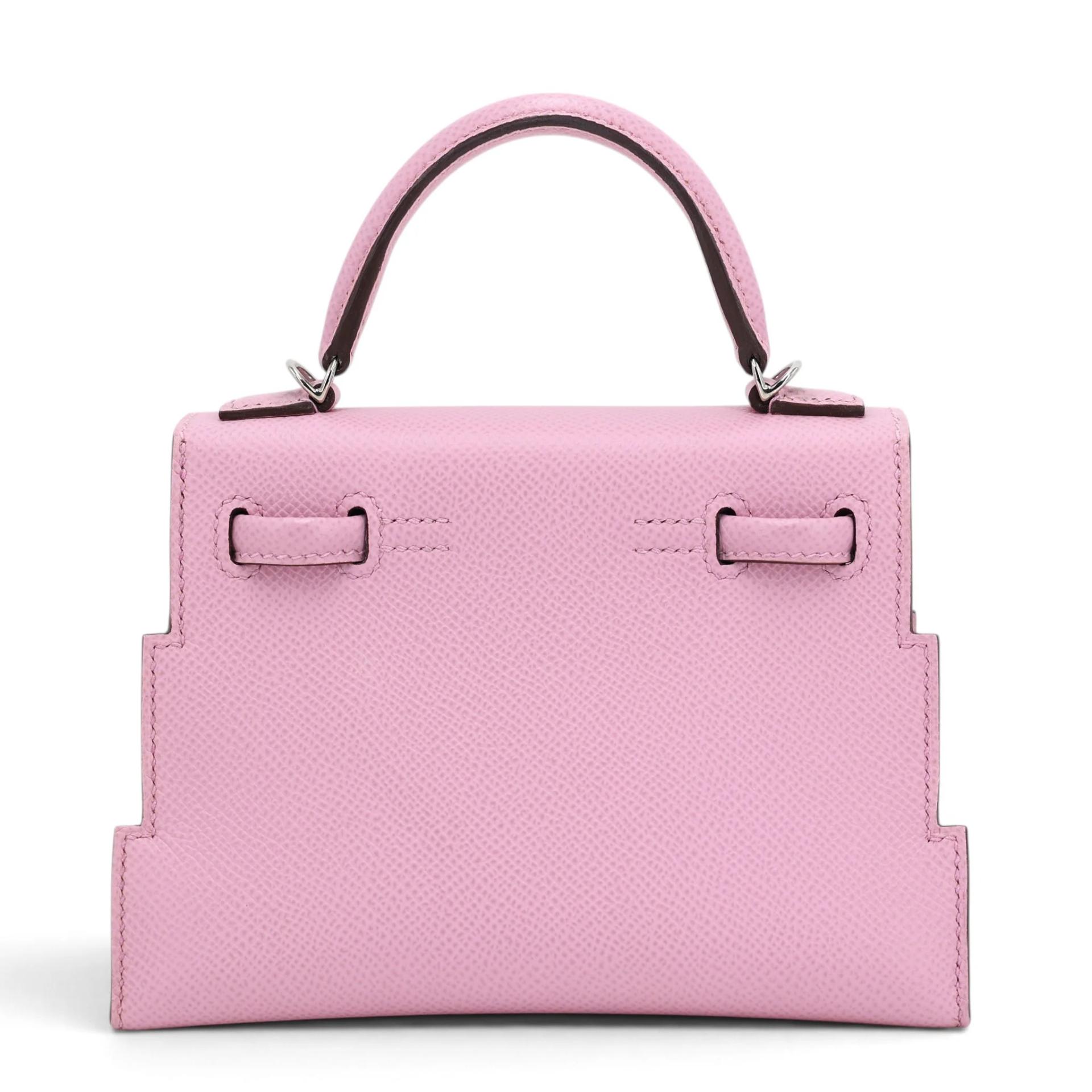Excellent ( Rank SA ) HERMÈS Limited Edition Kelly Doll Picto Mauve Sylvestre (X9) Chai (0M) Lime (9R) Nata (I2) Epsom Palladium hardware W (2024) - 2