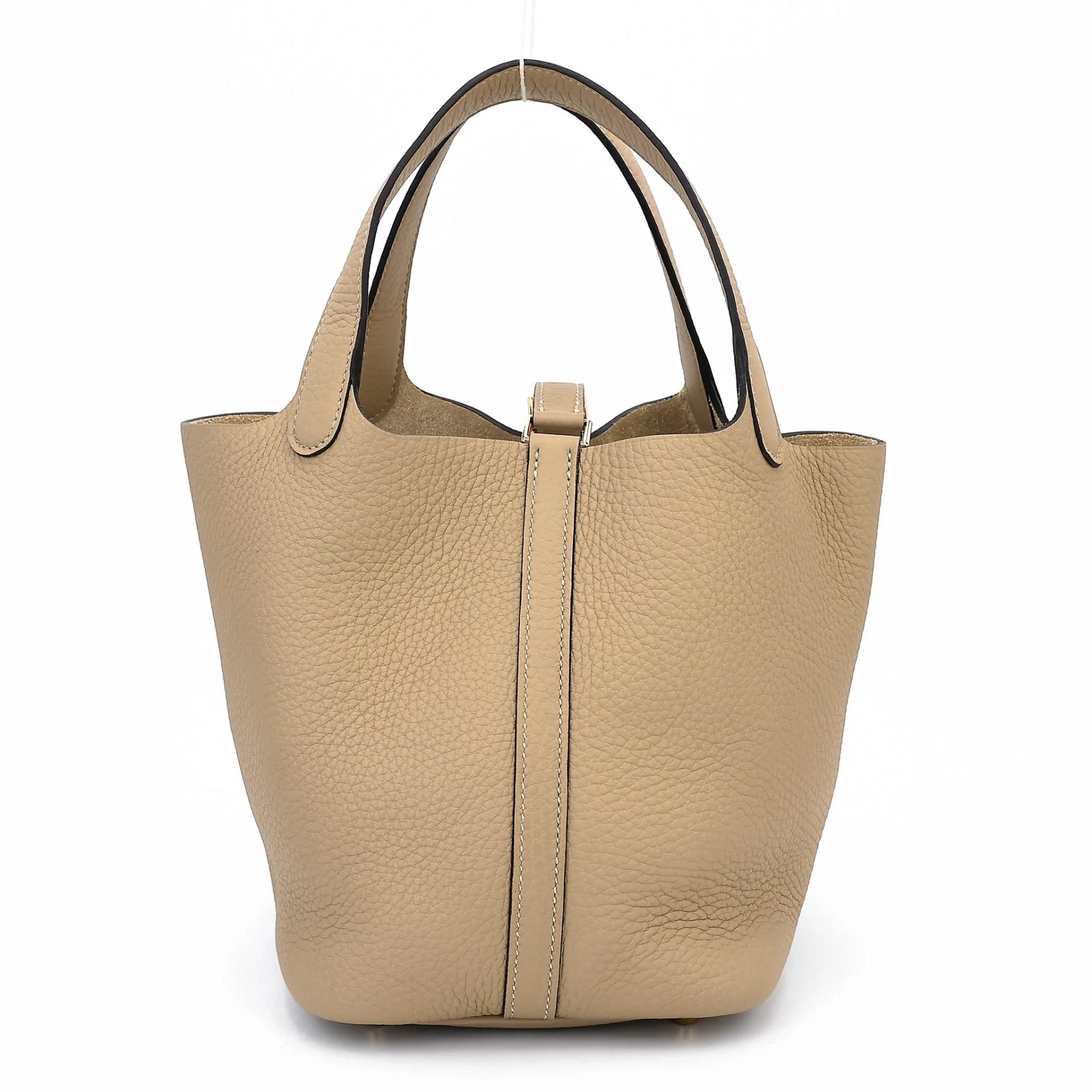 Excellent ( Rank SA ) HERMÈS Picotin Lock PM Trench (S2) Clemence Gold hardware K (2025) - 2