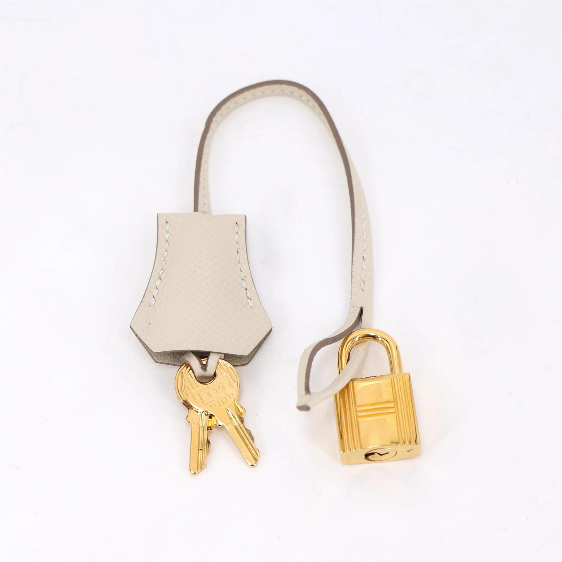 Very Good ( Rank A) HERMÈS Birkin 30 Craie (10) Epsom Gold hardware B (2023) - 22