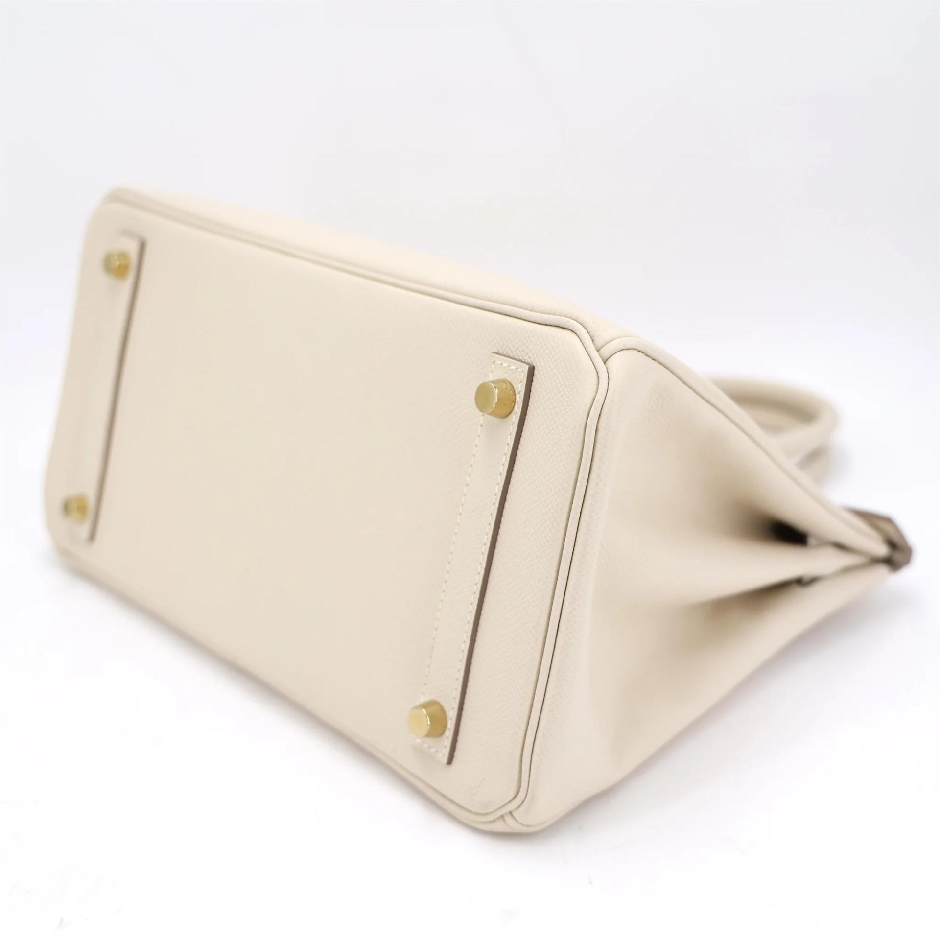 Very Good ( Rank A) HERMÈS Birkin 30 Craie (10) Epsom Gold hardware B (2023) - 5