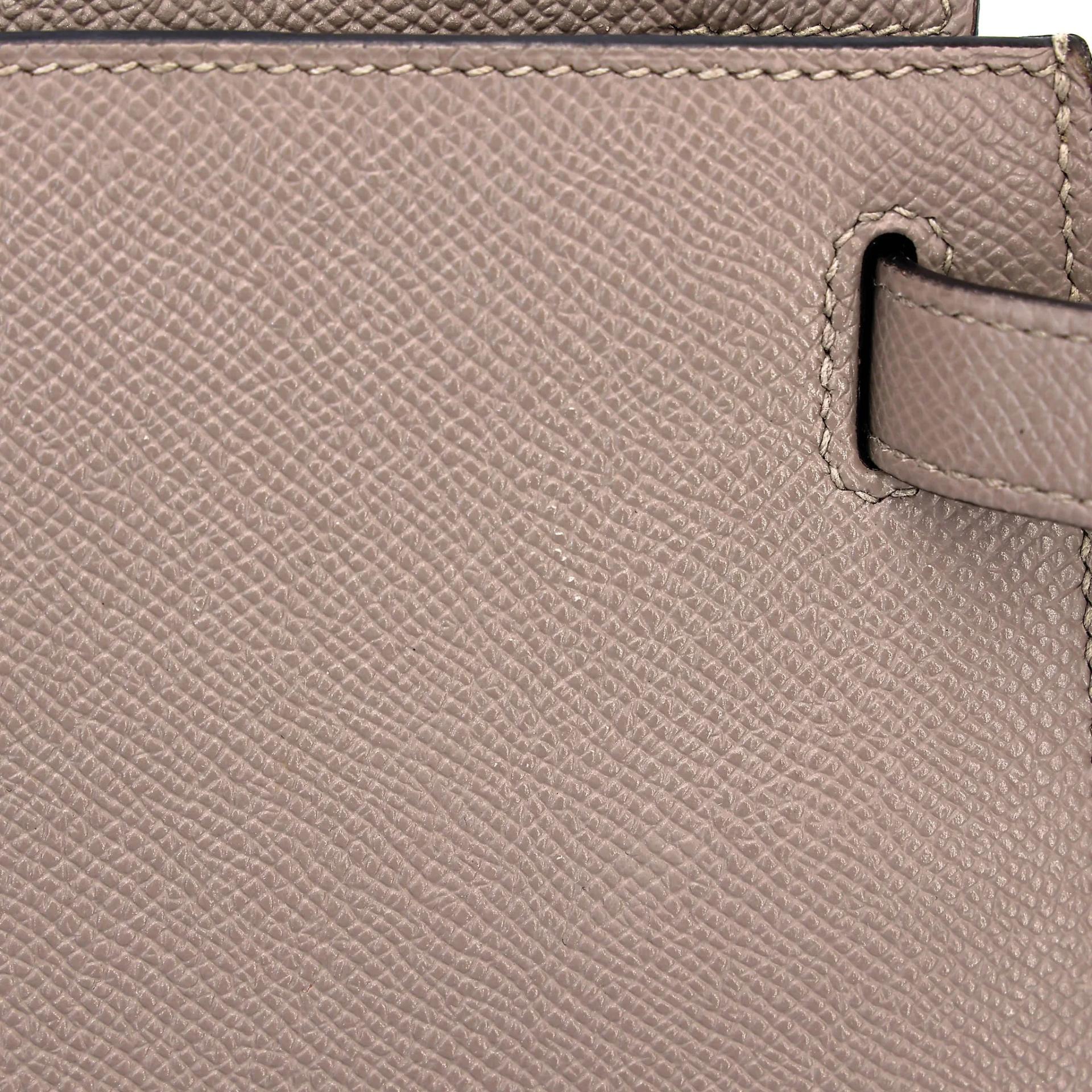 Very Good ( Rank A) HERMÈS Kelly 28 Seliier Gris Asphalte (M8) Epsom Gold hardware C (2018) - 23