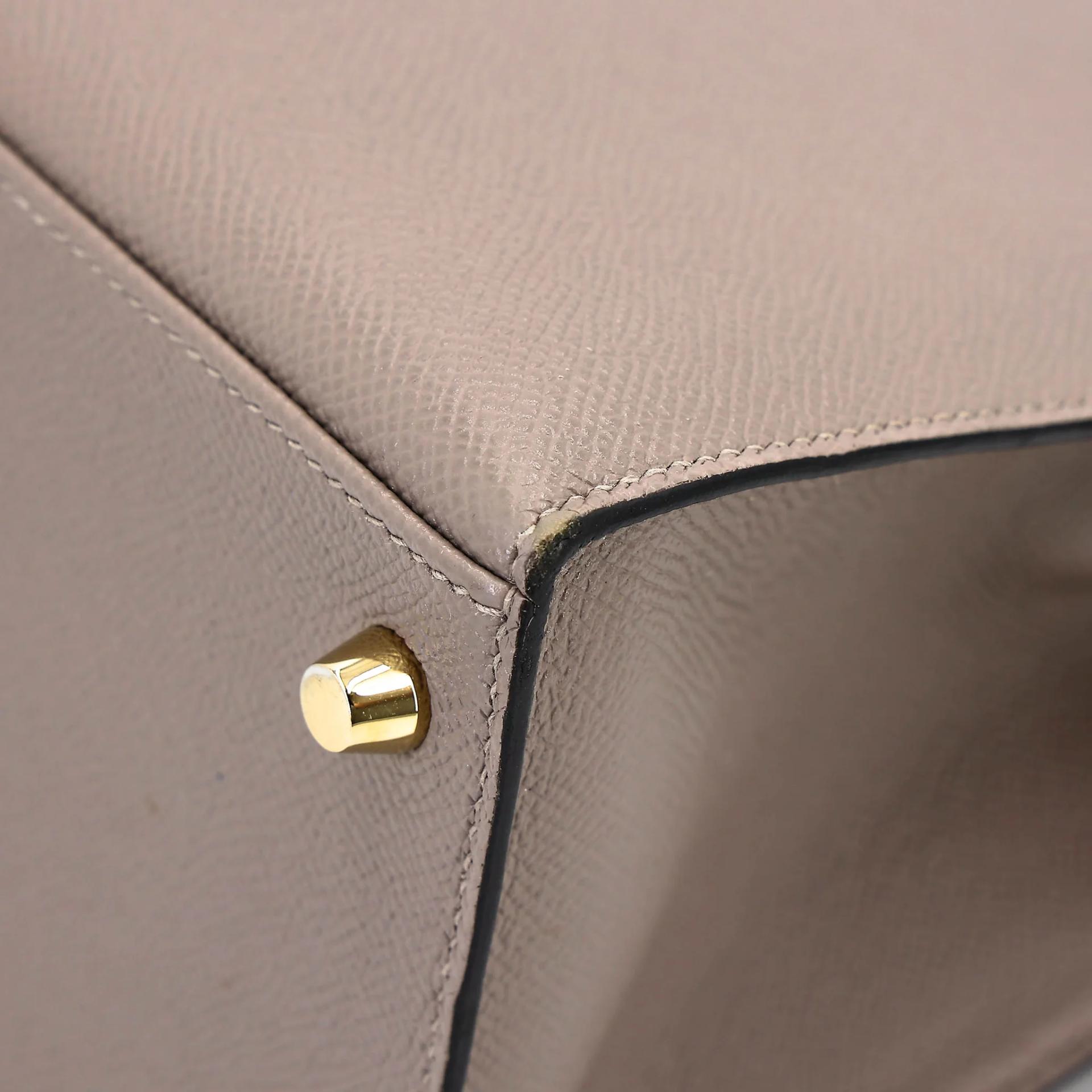 Very Good ( Rank A) HERMÈS Kelly 28 Seliier Gris Asphalte (M8) Epsom Gold hardware C (2018) - 18