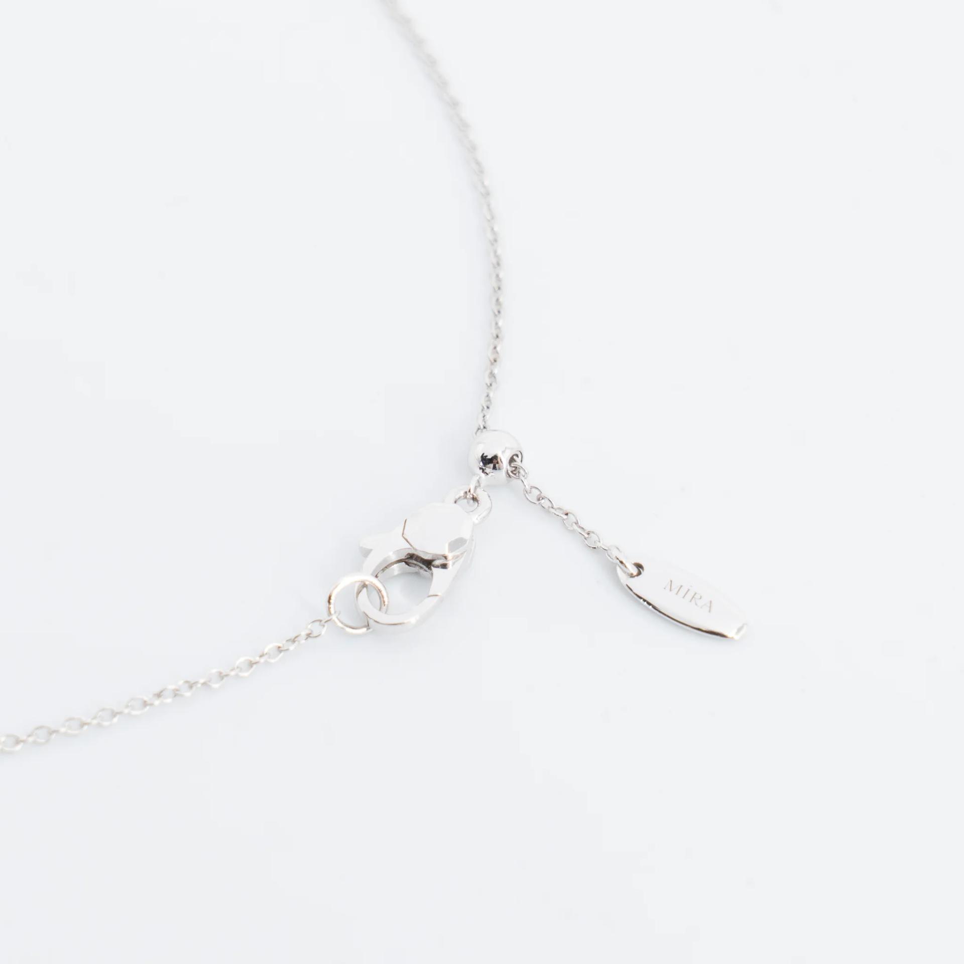 Brand New ( Rank N ) Mira MIRA Lumiere Star Necklace Blue 18K White Gold - 4