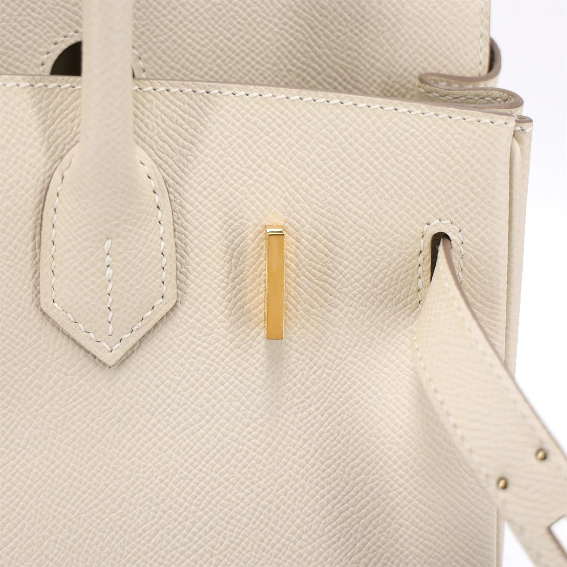 Very Good ( Rank A) HERMÈS Birkin 30 Craie (10) Epsom Gold hardware B (2023) - 12