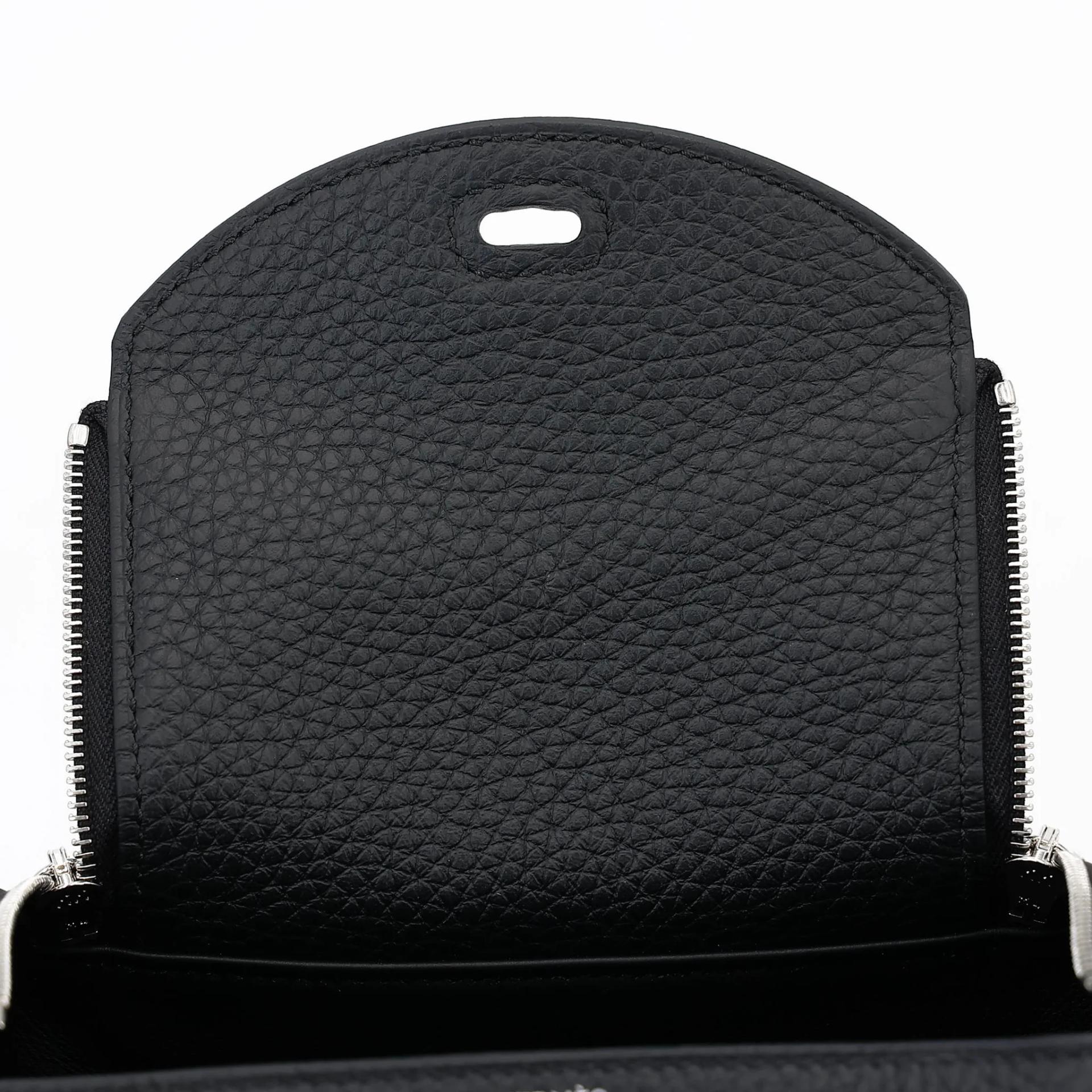 Brand New ( Rank N ) HERMÈS Mini Lindy II Noir (89) Clemence Palladium hardware G (2026) - 13