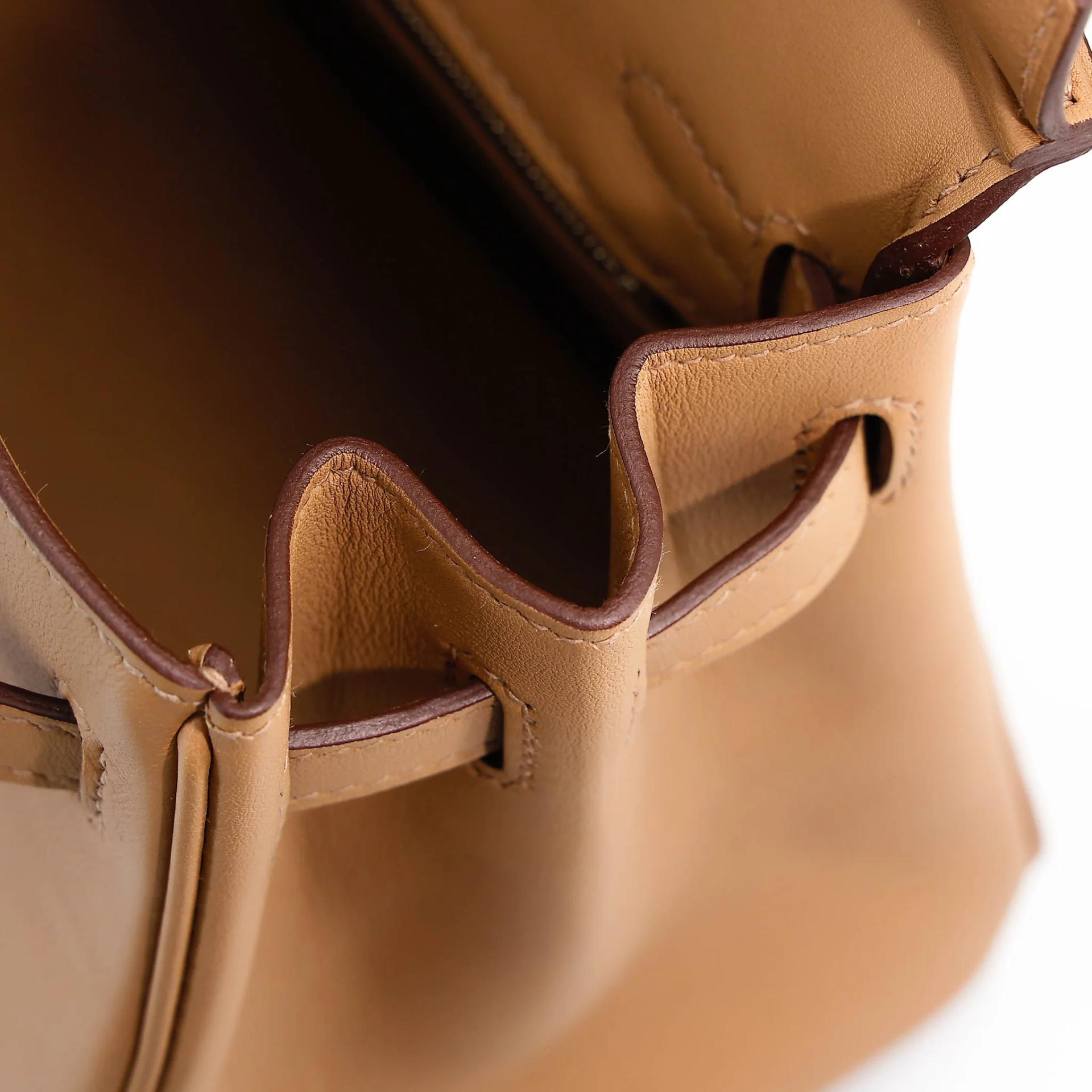 Excellent ( Rank SA ) HERMÈS Limited Edition Birkin 25 In & Out Biscuit (4B) Swift Palladium hardware Z (2021) - 15