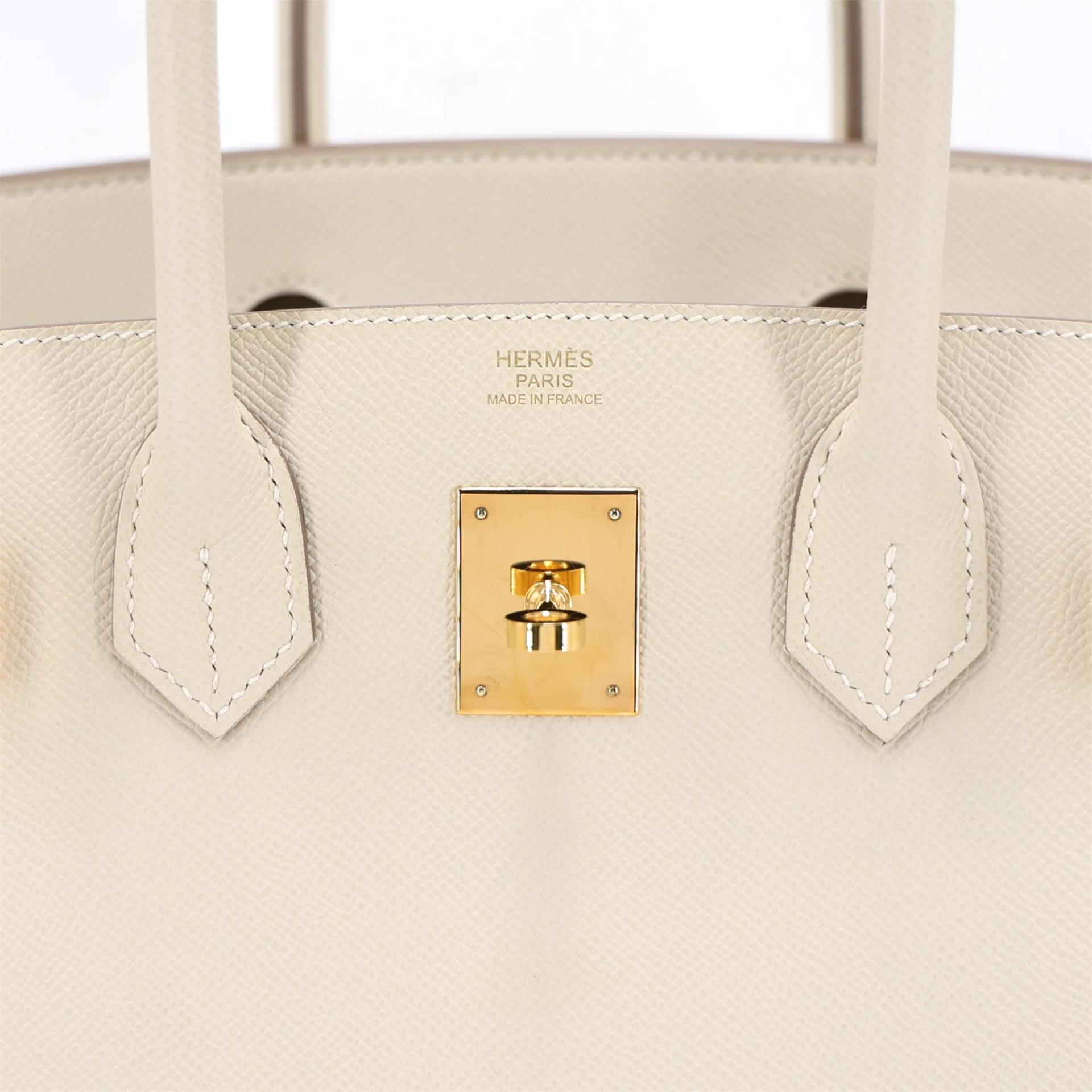 Very Good ( Rank A) HERMÈS Birkin 30 Craie (10) Epsom Gold hardware B (2023) - 10