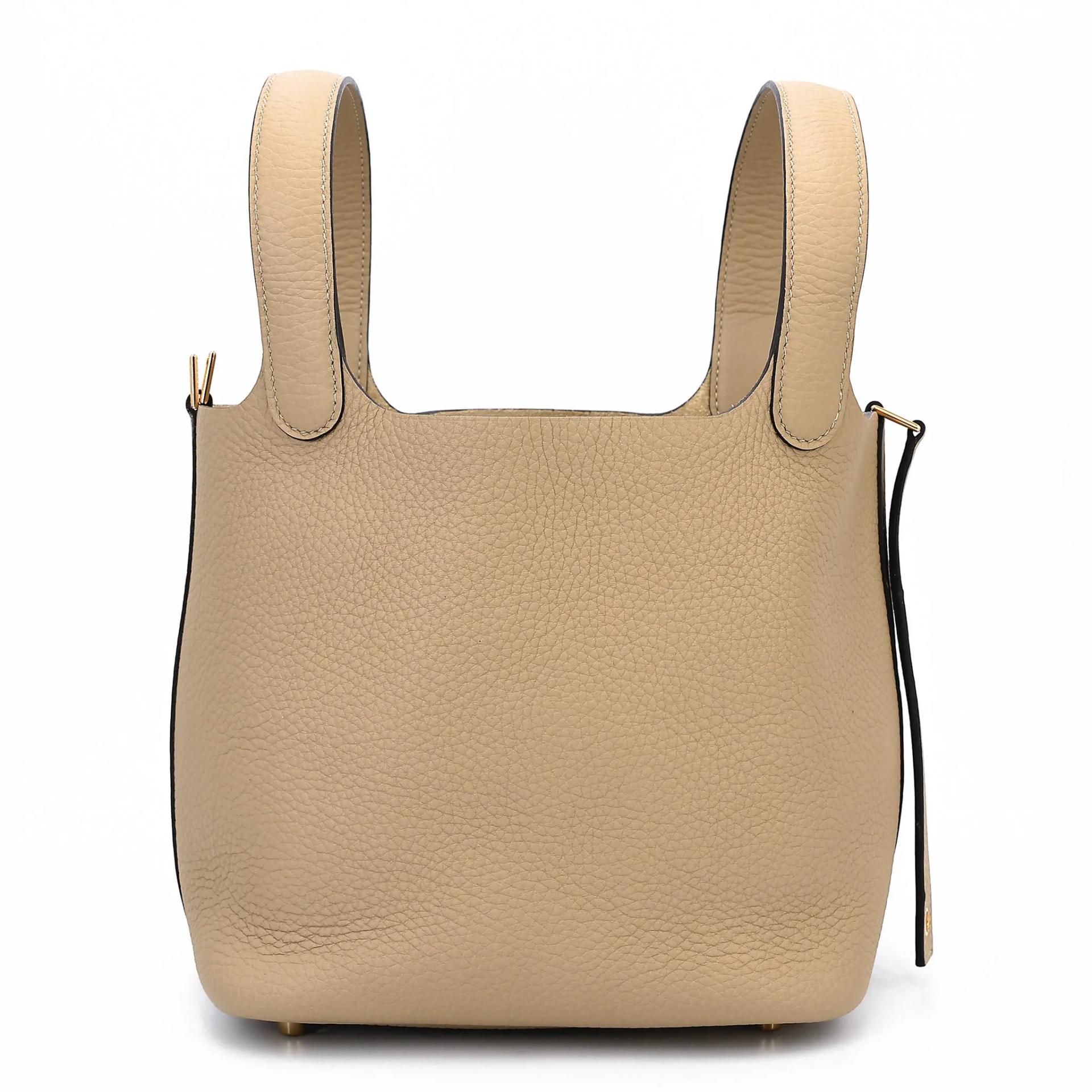 Excellent ( Rank SA ) HERMÈS Picotin Lock PM Trench (S2) Clemence Gold hardware K (2025) - 4