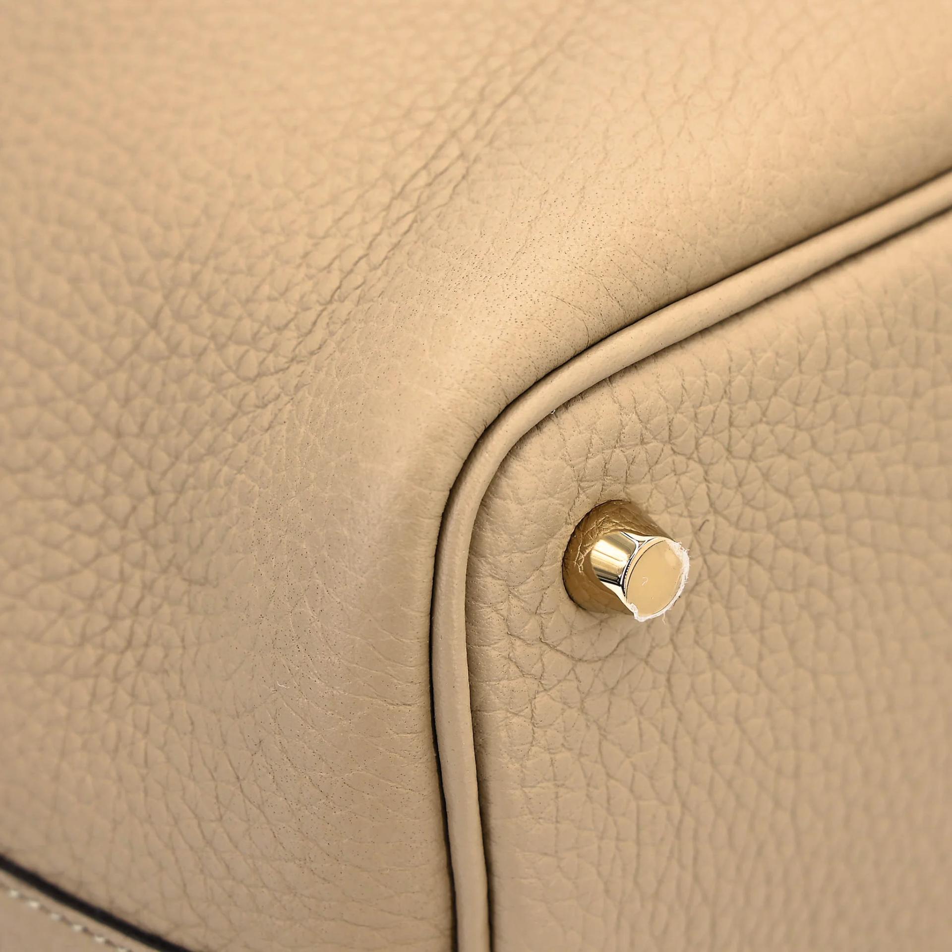 Excellent ( Rank SA ) HERMÈS Picotin Lock PM Trench (S2) Clemence Gold hardware K (2025) - 10
