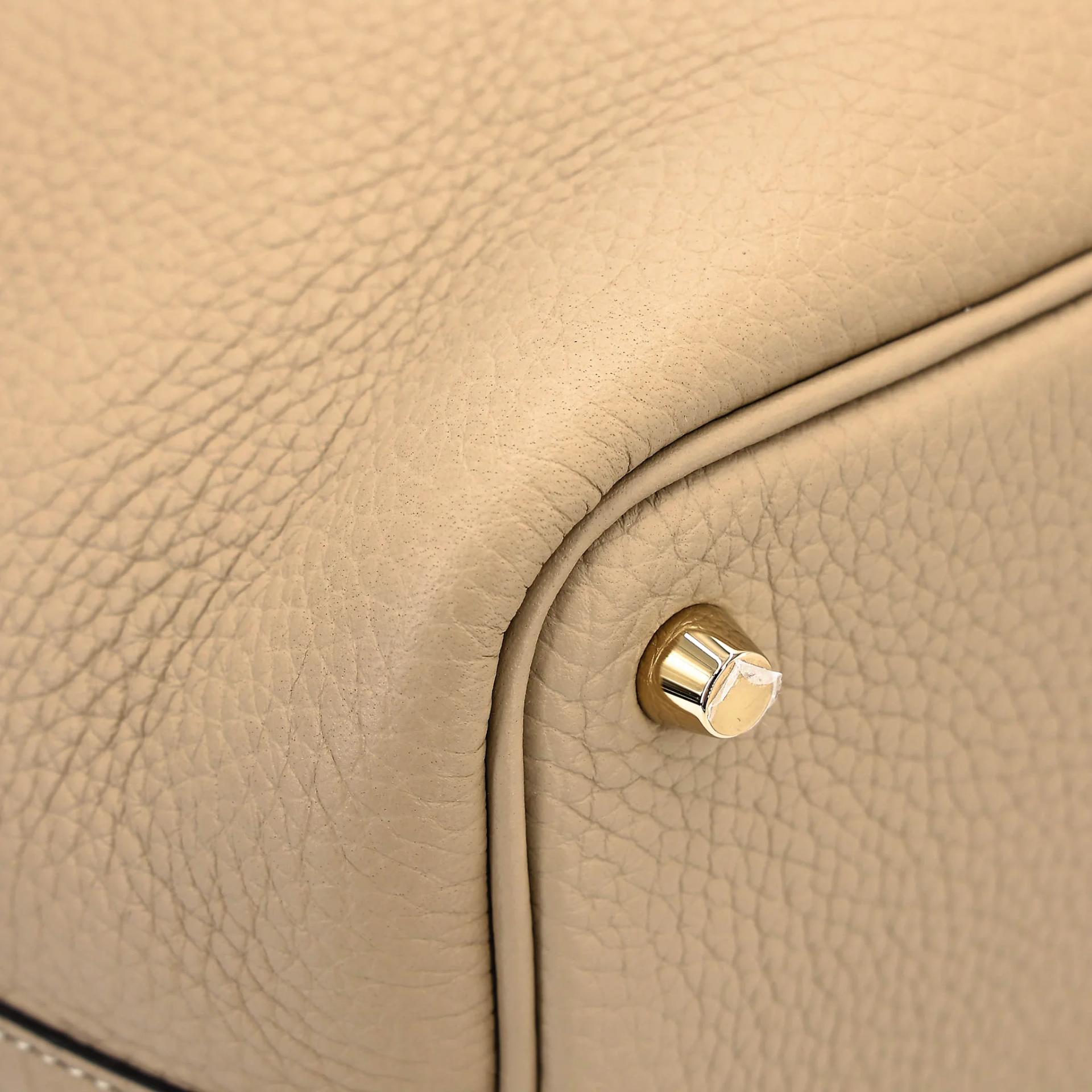 Excellent ( Rank SA ) HERMÈS Picotin Lock PM Trench (S2) Clemence Gold hardware K (2025) - 8
