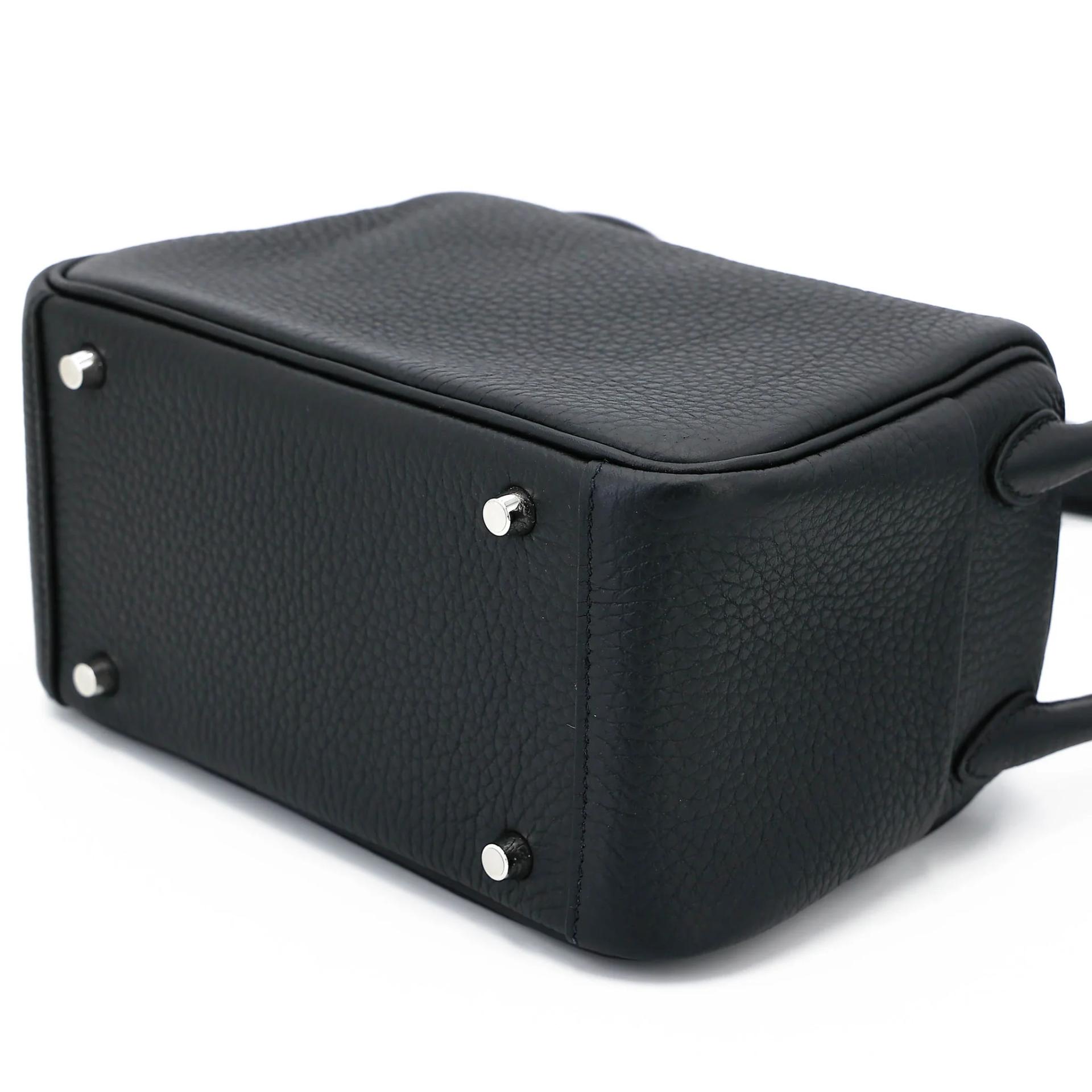 Brand New ( Rank N ) HERMÈS Mini Lindy II Noir (89) Clemence Palladium hardware G (2026) - 6