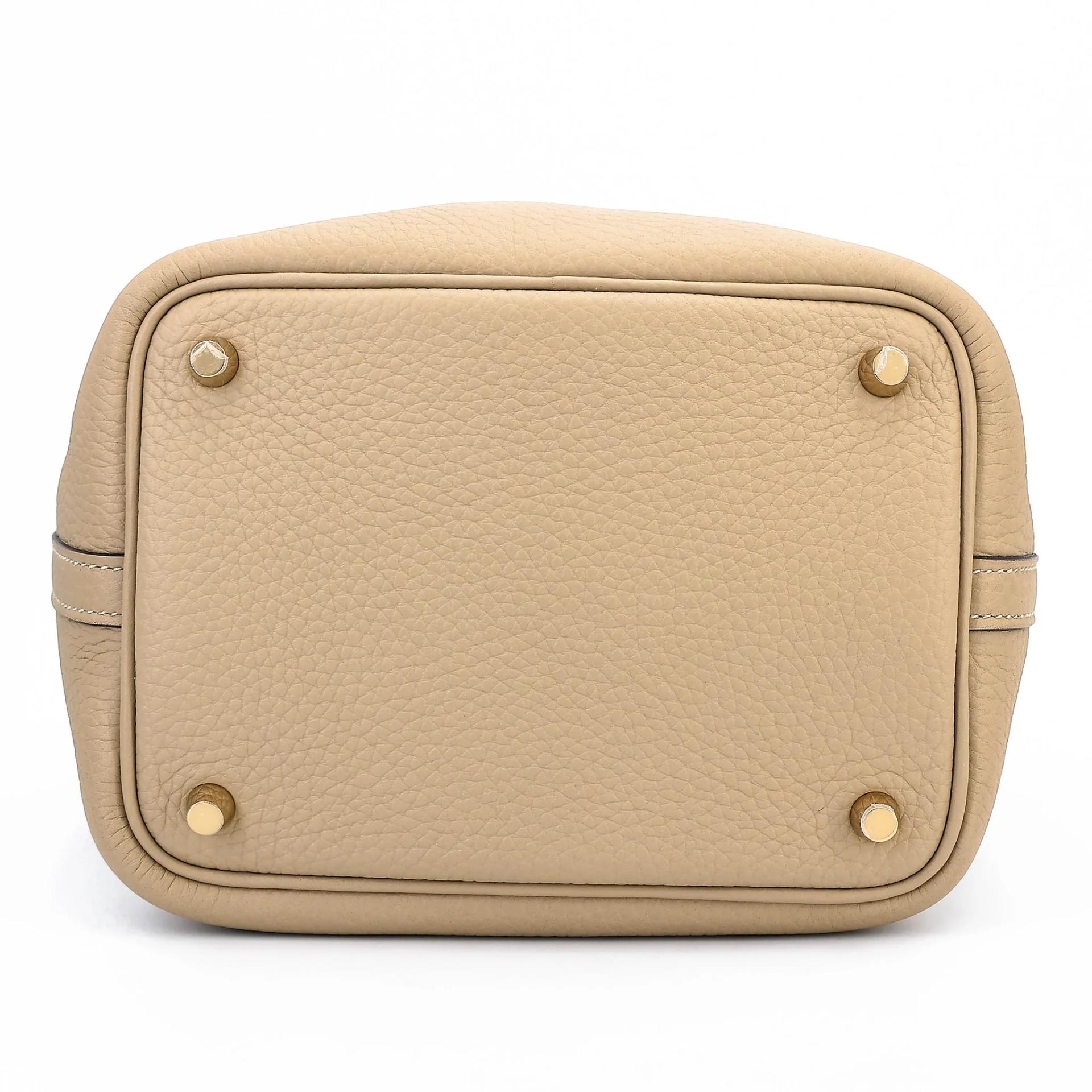 Excellent ( Rank SA ) HERMÈS Picotin Lock PM Trench (S2) Clemence Gold hardware K (2025) - 6
