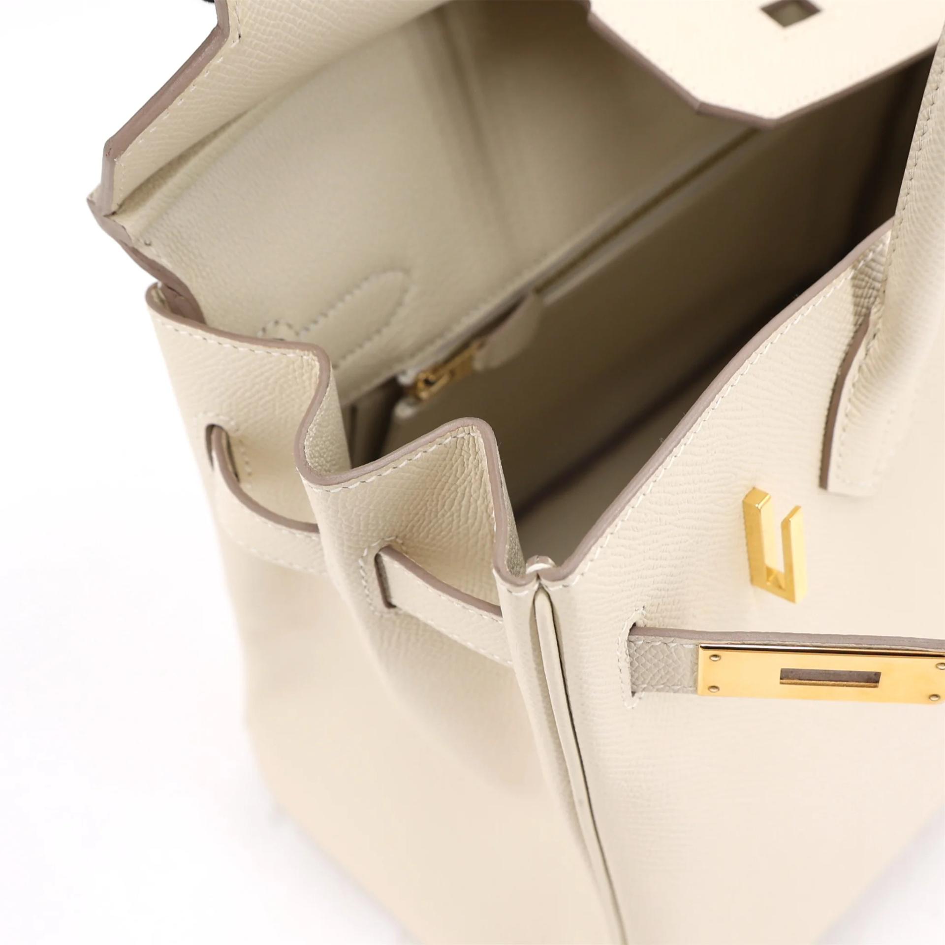 Very Good ( Rank A) HERMÈS Birkin 30 Craie (10) Epsom Gold hardware B (2023) - 14
