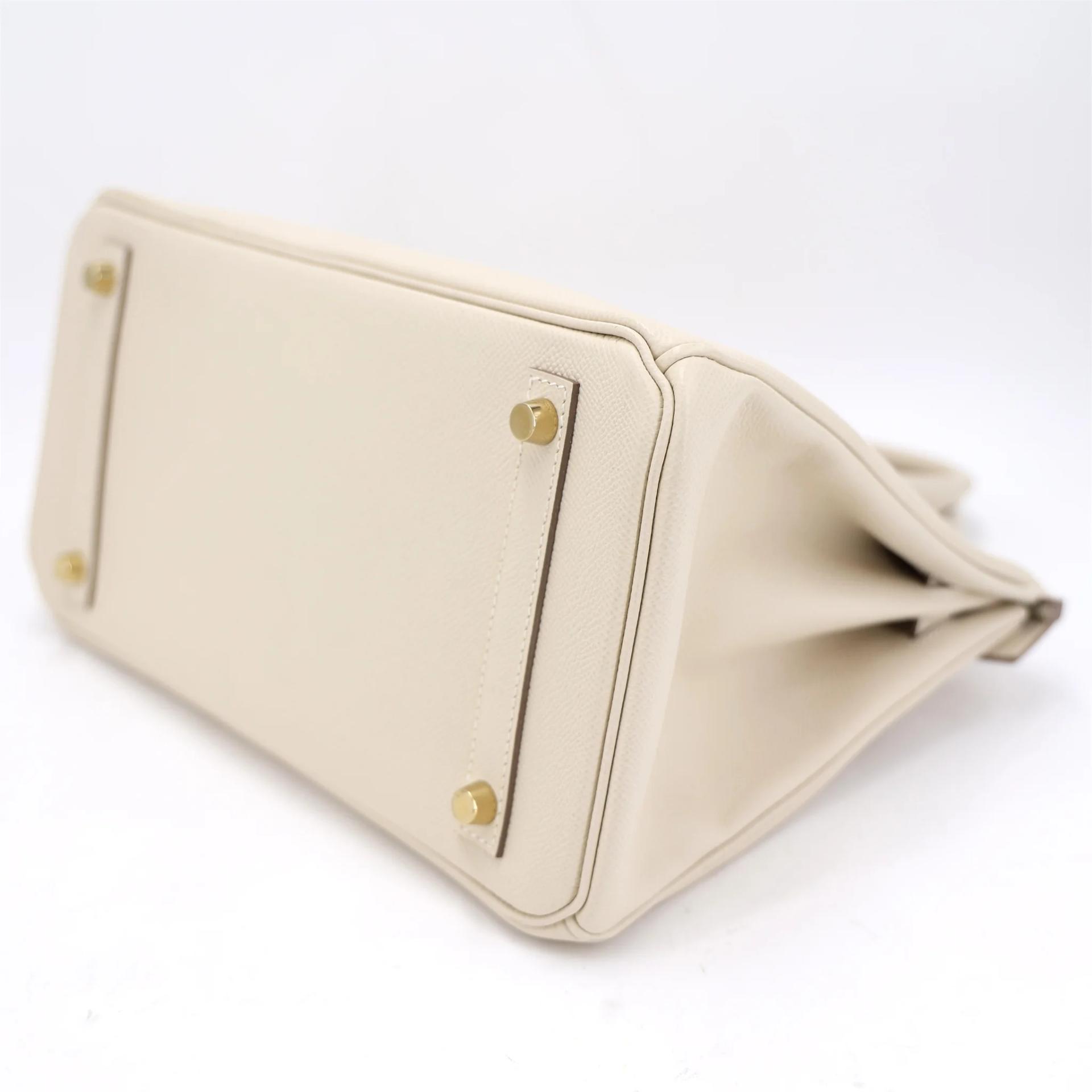 Very Good ( Rank A) HERMÈS Birkin 30 Craie (10) Epsom Gold hardware B (2023) - 7