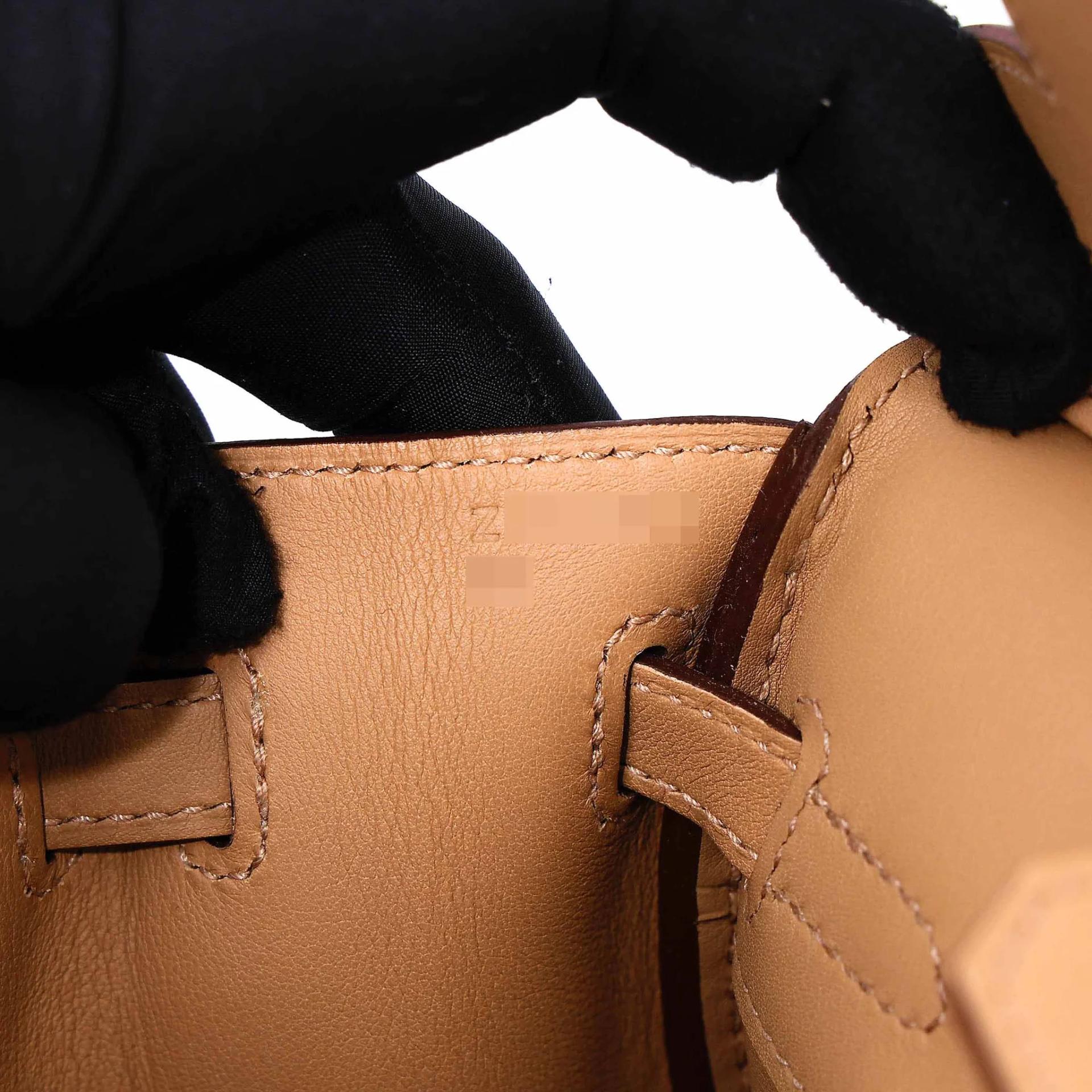 Excellent ( Rank SA ) HERMÈS Limited Edition Birkin 25 In & Out Biscuit (4B) Swift Palladium hardware Z (2021) - 14