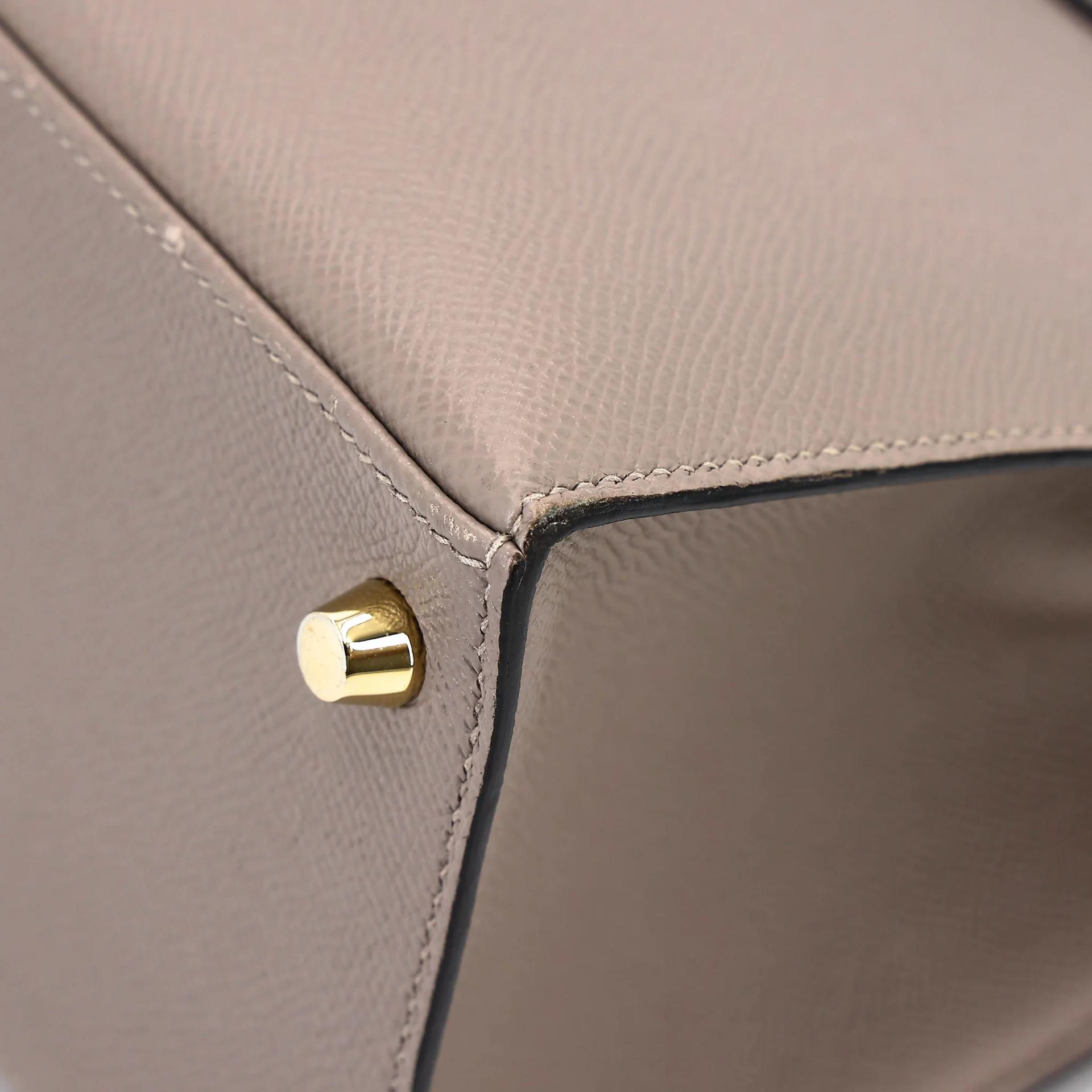 Very Good ( Rank A) HERMÈS Kelly 28 Seliier Gris Asphalte (M8) Epsom Gold hardware C (2018) - 16