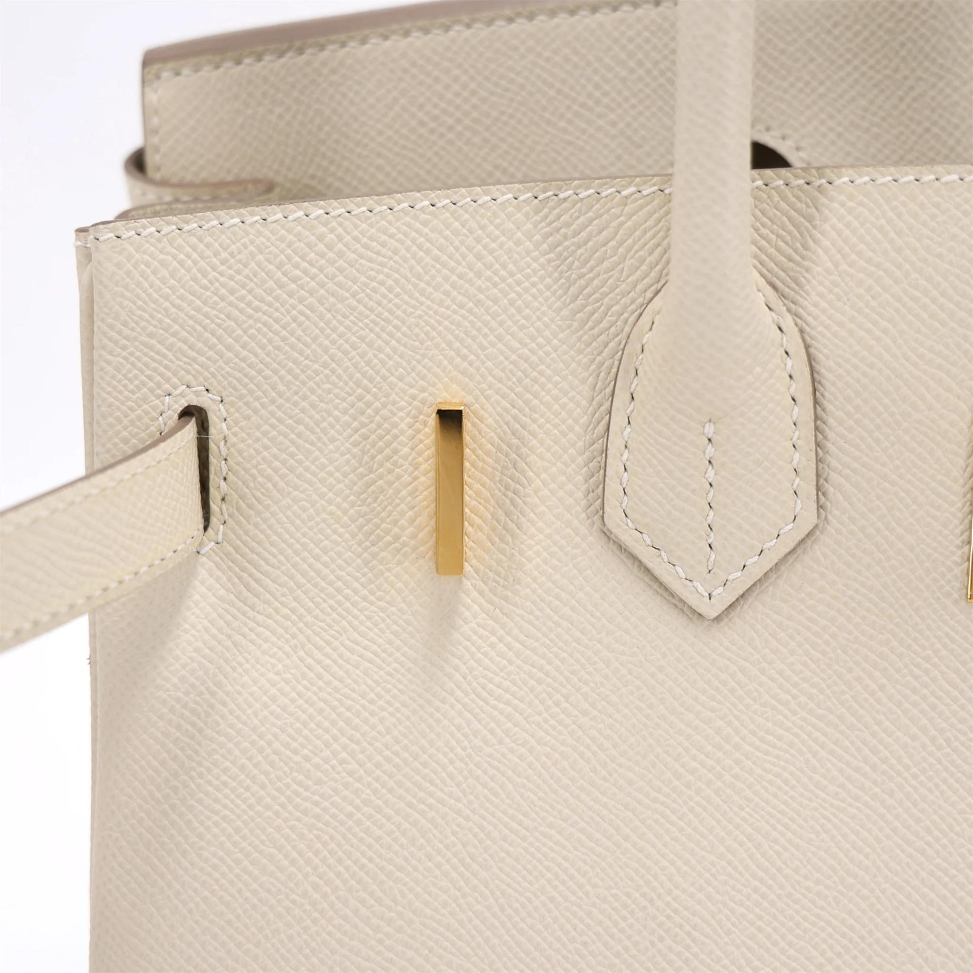 Very Good ( Rank A) HERMÈS Birkin 30 Craie (10) Epsom Gold hardware B (2023) - 11