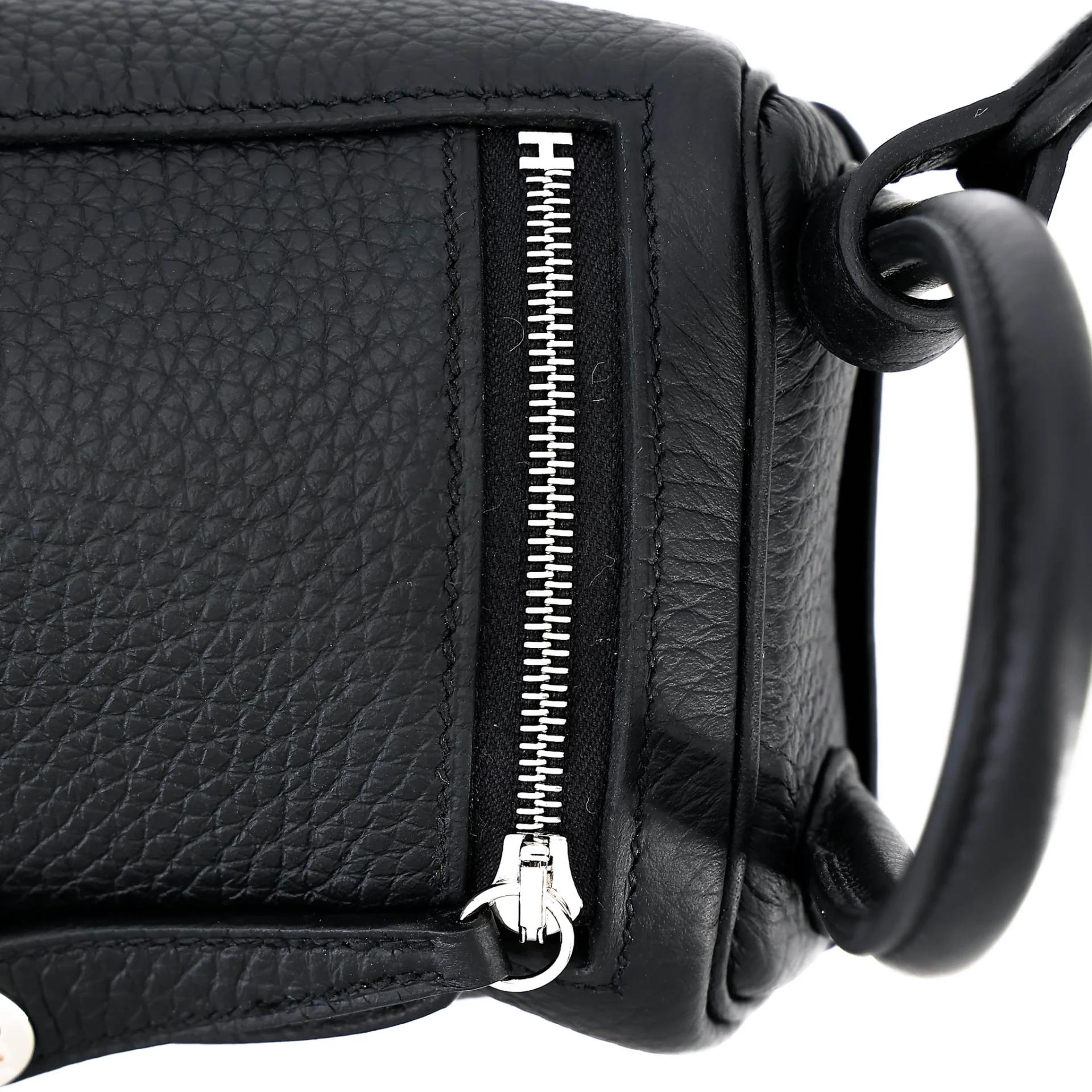 Brand New ( Rank N ) HERMÈS Mini Lindy II Noir (89) Clemence Palladium hardware G (2026) - 8