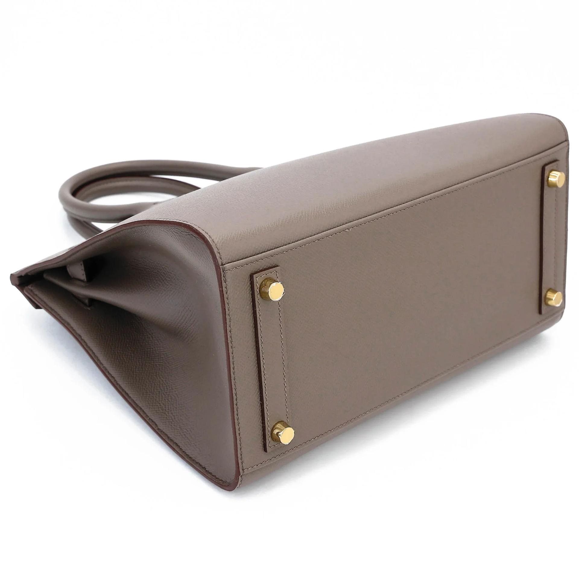 Very Good ( Rank A) HERMÈS Birkin 30 Sellier Etain (8F) Epsom Gold hardware Z (2021) - 7