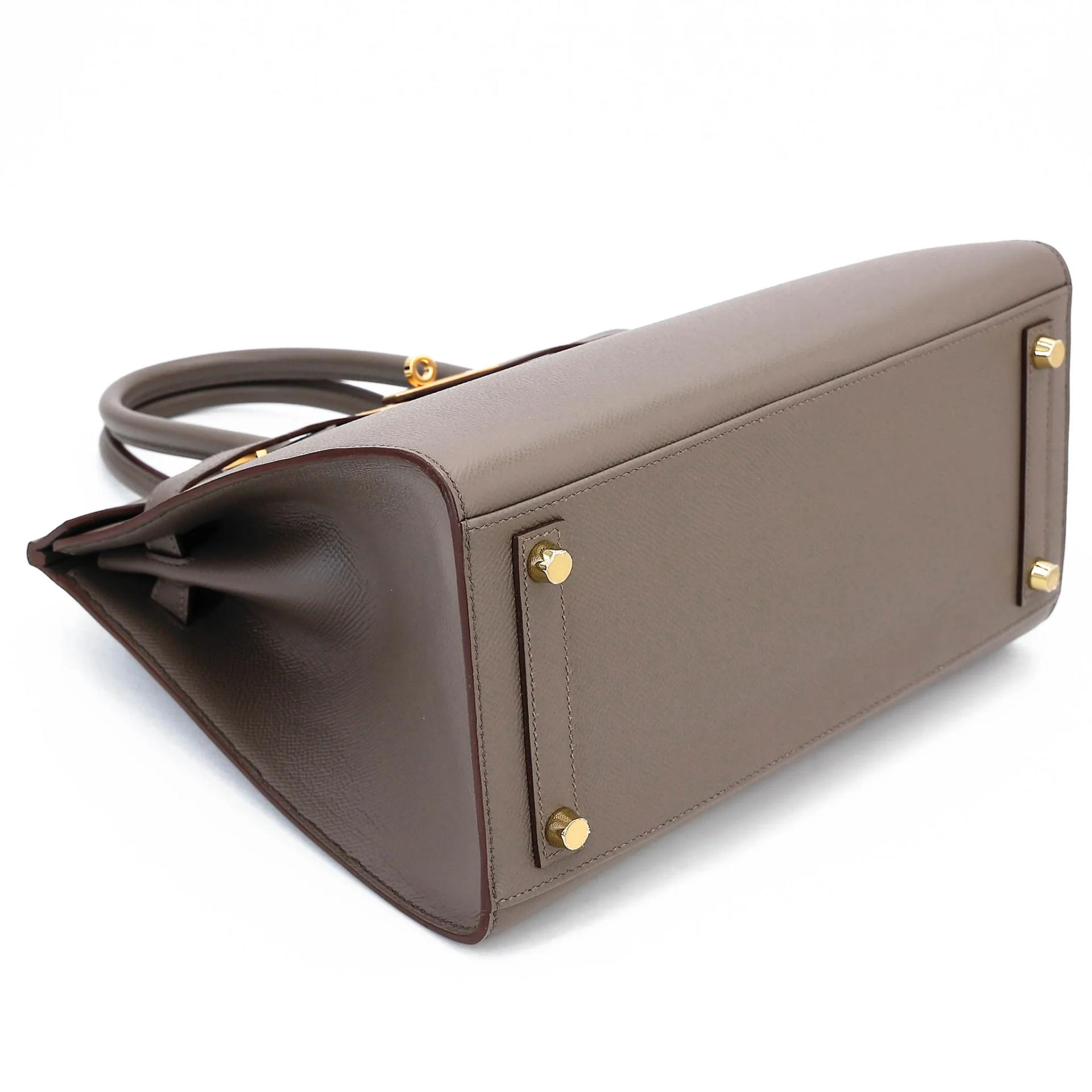 Very Good ( Rank A) HERMÈS Birkin 30 Sellier Etain (8F) Epsom Gold hardware Z (2021) - 5