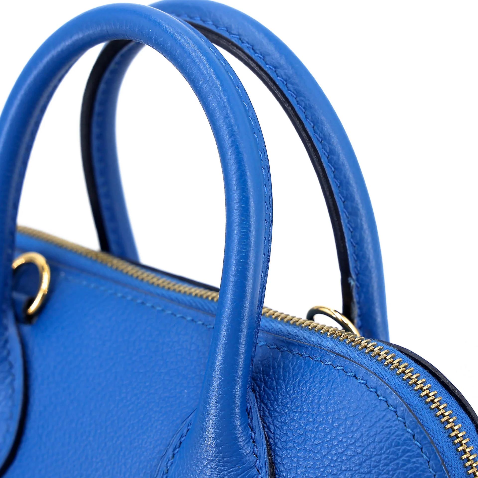 A美品 HERMÈS 愛馬仕 Mini Bolide 1923 I7 琉璃藍 Bleu Zellige Evercolor皮 金扣 C刻 2018年 - 9