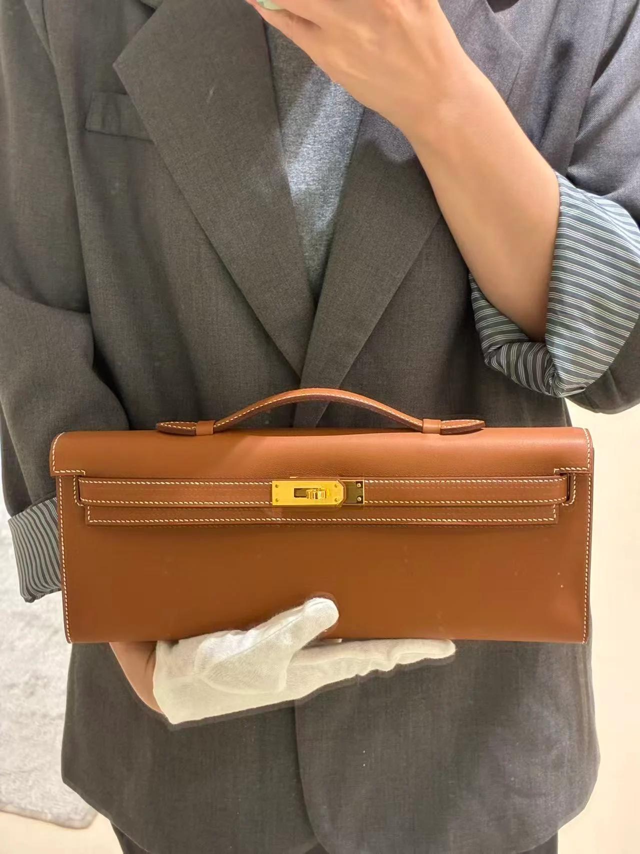 Brand New ( Rank N ) HERMÈS Kelly Cut Gold (37) Swift Gold hardware K (2025) - 6