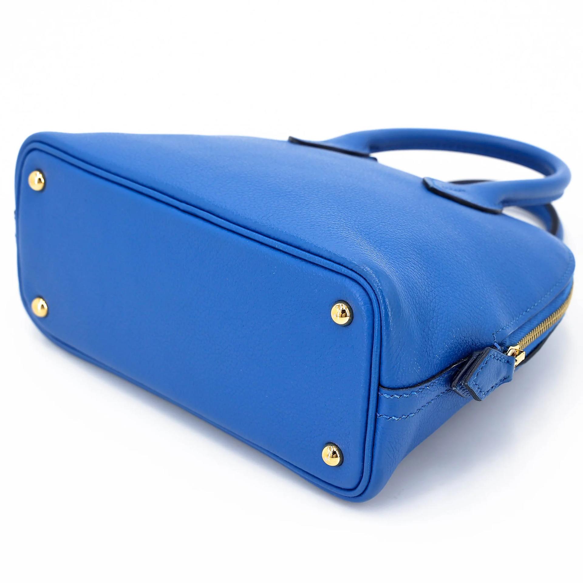 A美品 HERMÈS 愛馬仕 Mini Bolide 1923 I7 琉璃藍 Bleu Zellige Evercolor皮 金扣 C刻 2018年 - 6