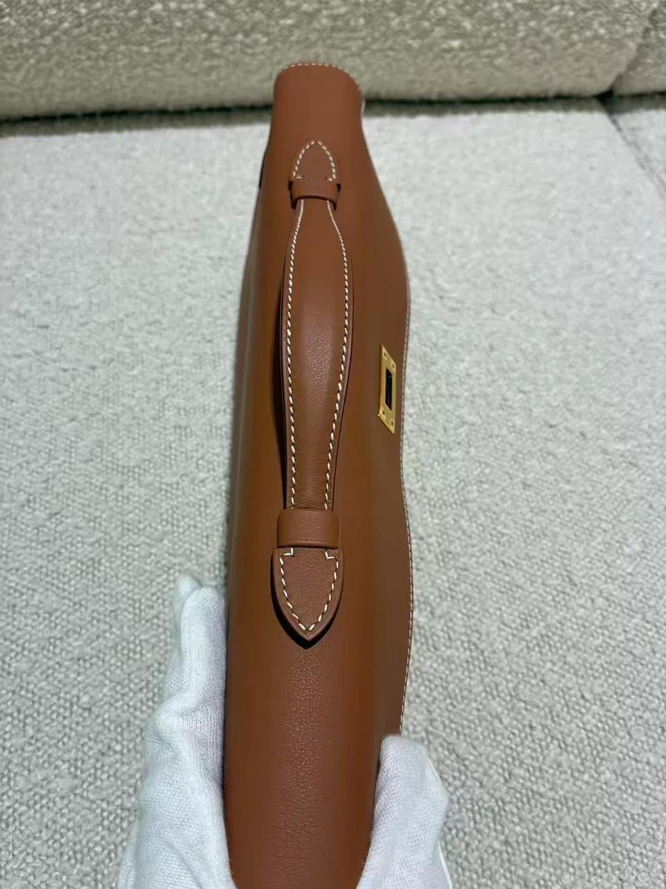 Brand New ( Rank N ) HERMÈS Kelly Cut Gold (37) Swift Gold hardware K (2025) - 11