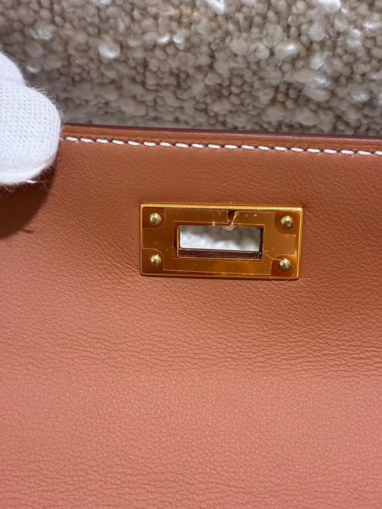 Brand New ( Rank N ) HERMÈS Kelly Cut Gold (37) Swift Gold hardware K (2025) - 19