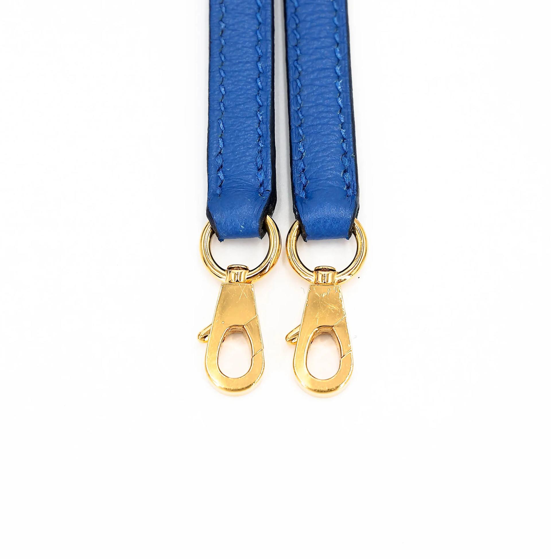A美品 HERMÈS 愛馬仕 Mini Bolide 1923 I7 琉璃藍 Bleu Zellige Evercolor皮 金扣 C刻 2018年 - 23