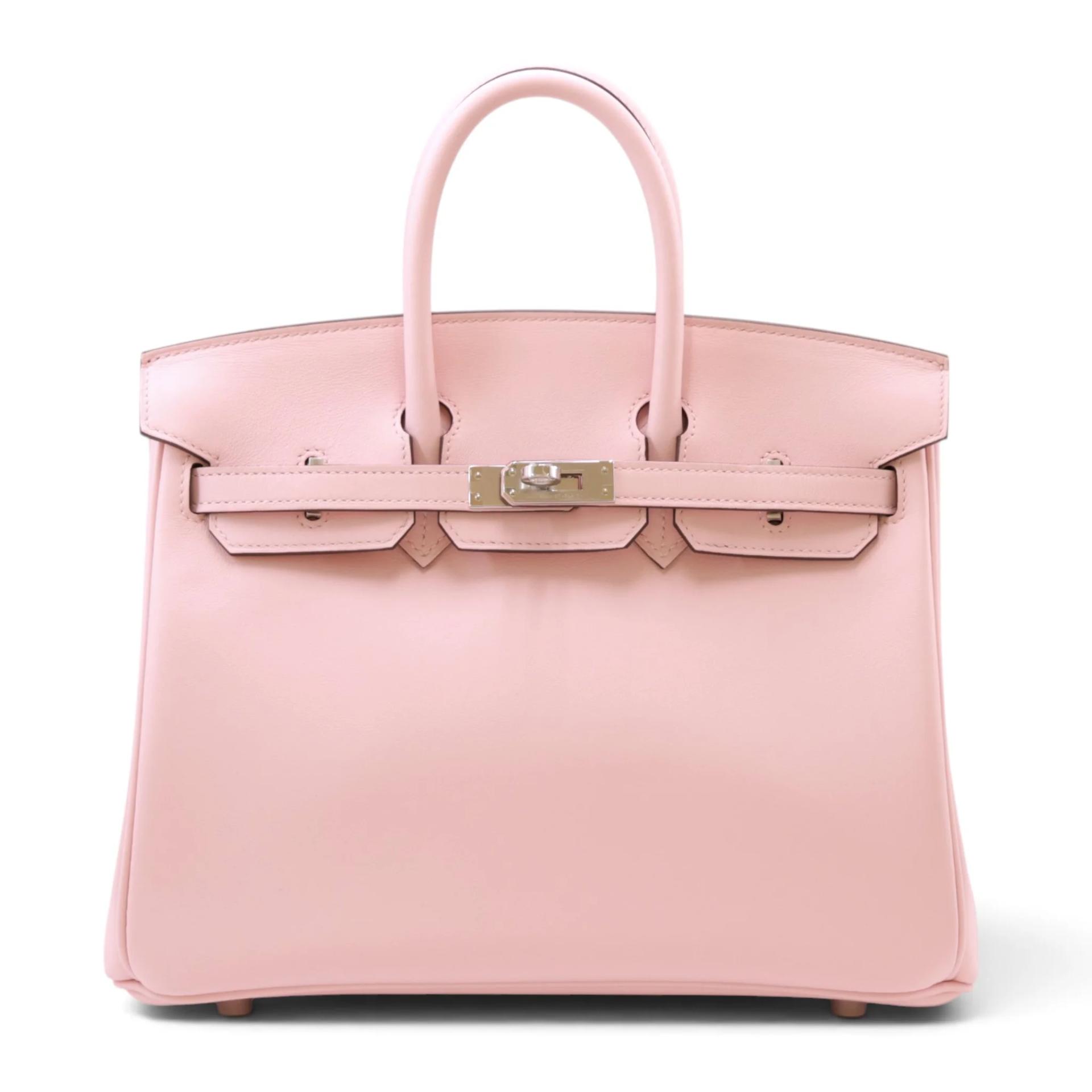Excellent ( Rank SA ) HERMÈS Birkin 25 Rose Sakura (3Q) Swift Palladium hardware W (2024) - 1