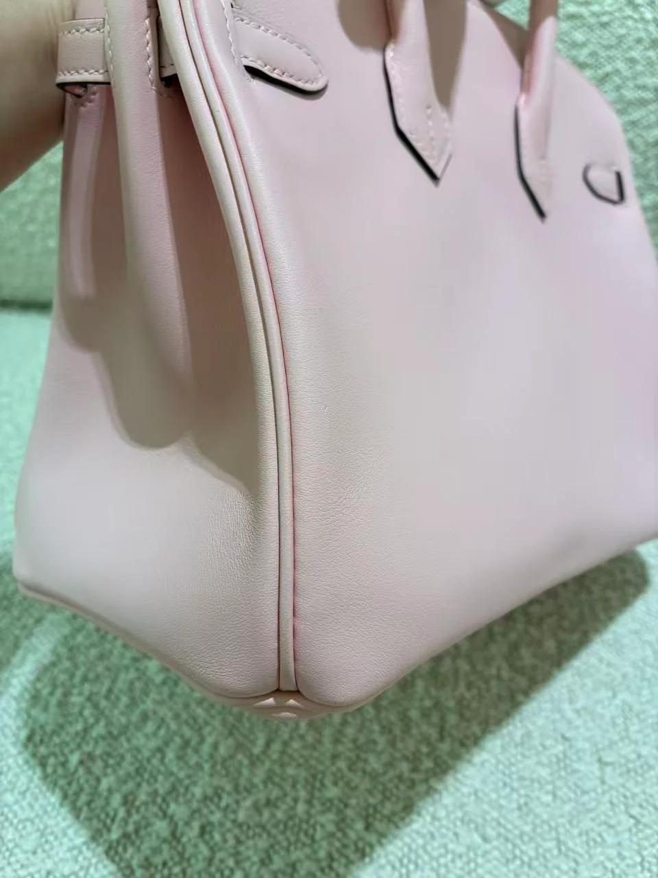 Excellent ( Rank SA ) HERMÈS Birkin 25 Rose Sakura (3Q) Swift Palladium hardware W (2024) - 19