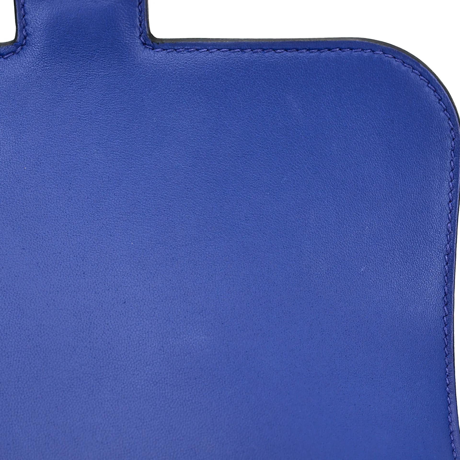 Excellent ( Rank SA ) HERMÈS Constance Mini Bleu Electrique (7T) Epsom Gold hardware C (2018) - 12