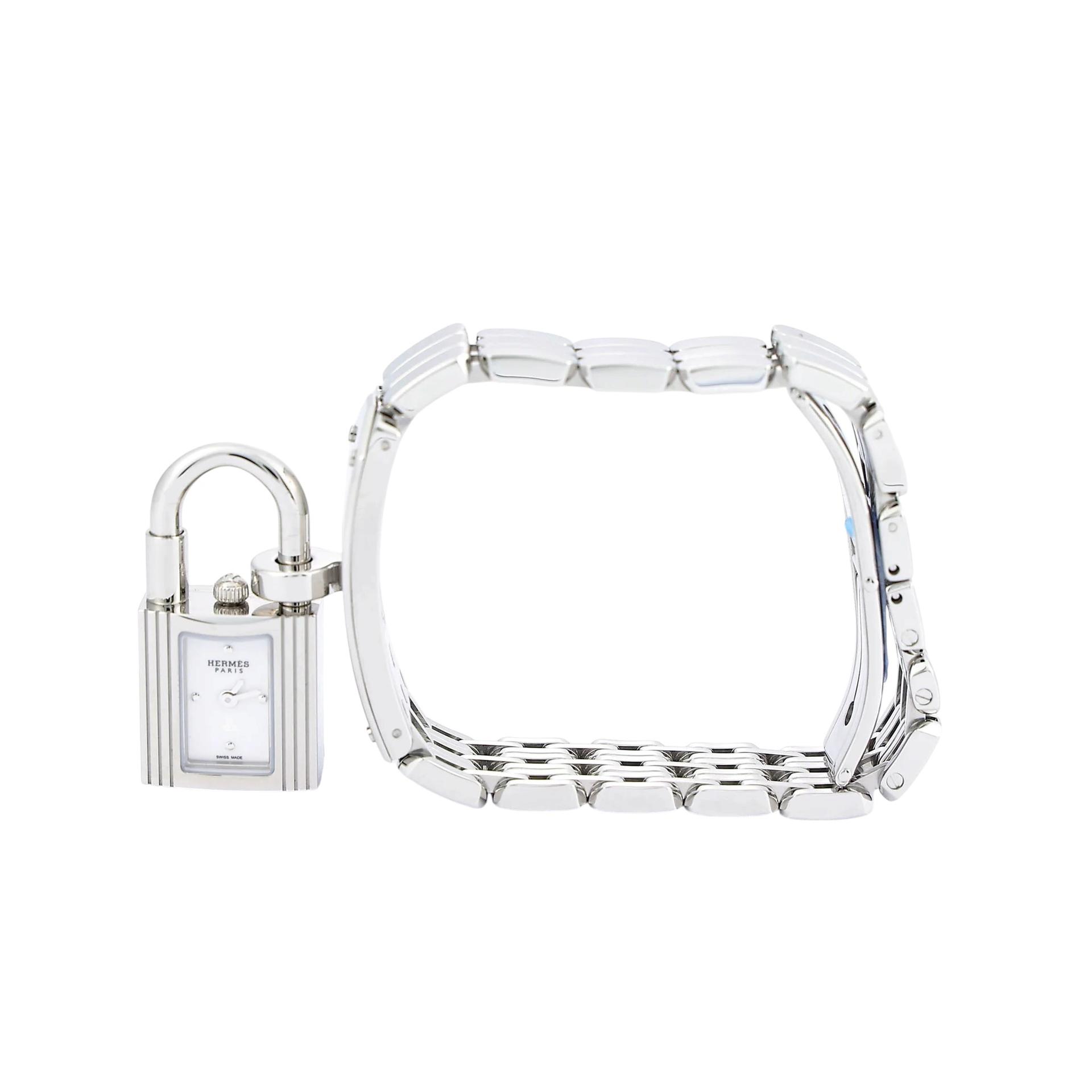 未使用保存品 HERMÈS 爱马仕 Kelly 凯莉 手表 XS 89 黑色 Noir (Black) 不锈钢 Stainless steel - 1