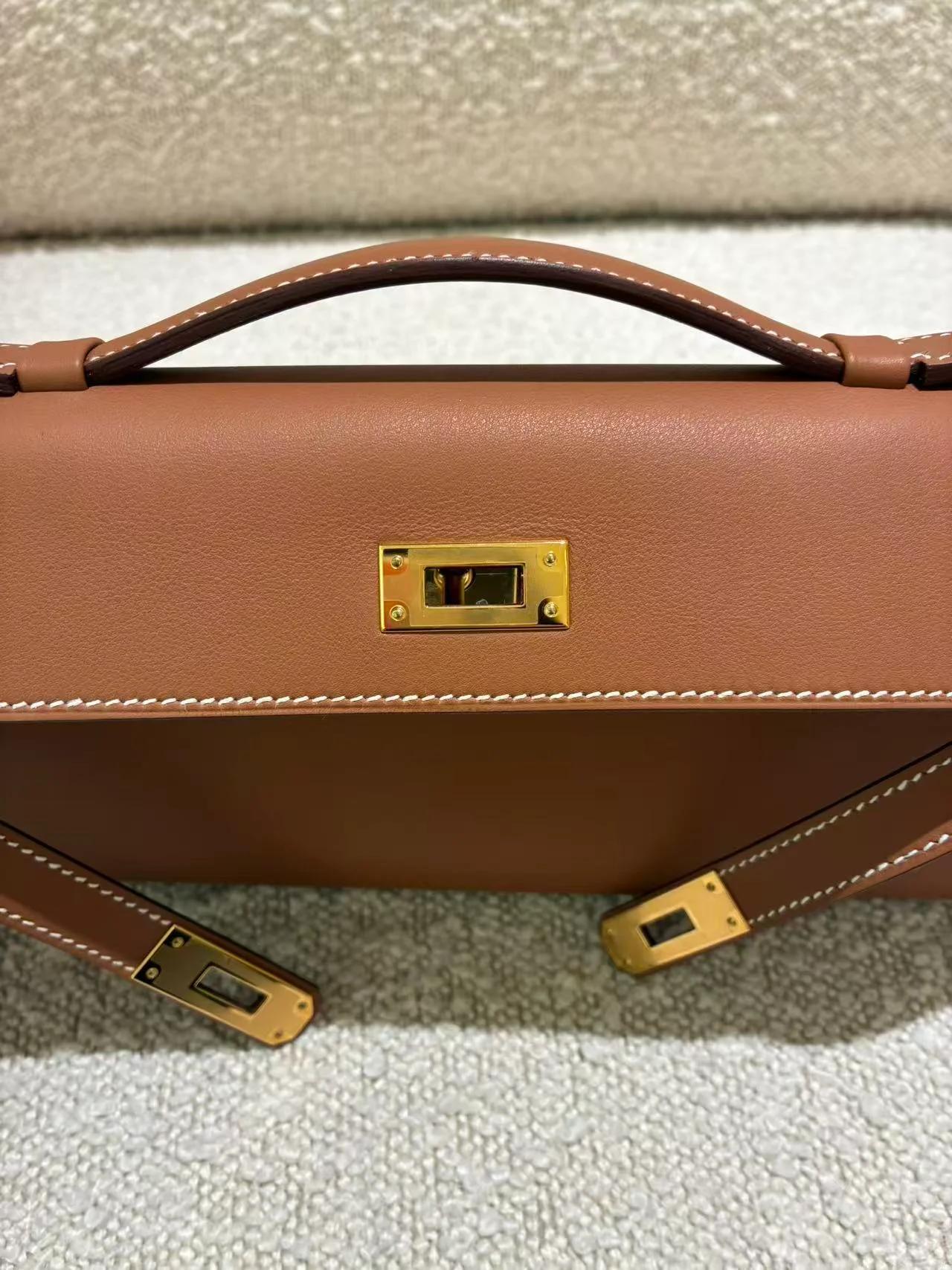 Brand New ( Rank N ) HERMÈS Kelly Cut Gold (37) Swift Gold hardware K (2025) - 17