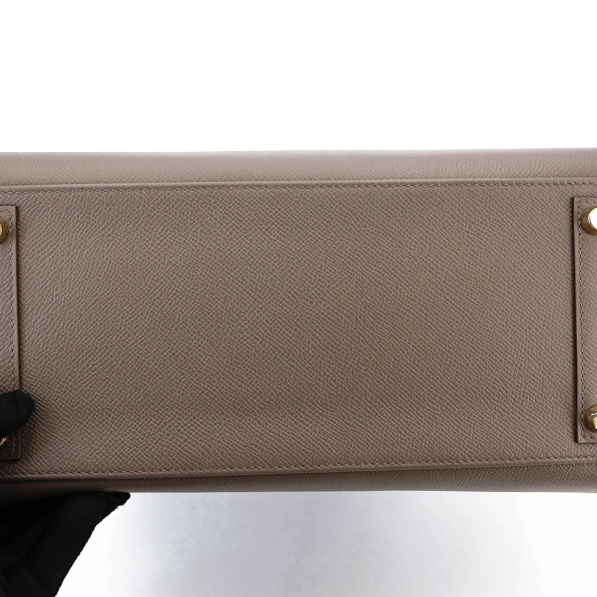 Very Good ( Rank A) HERMÈS Birkin 30 Sellier Etain (8F) Epsom Gold hardware Z (2021) - 8